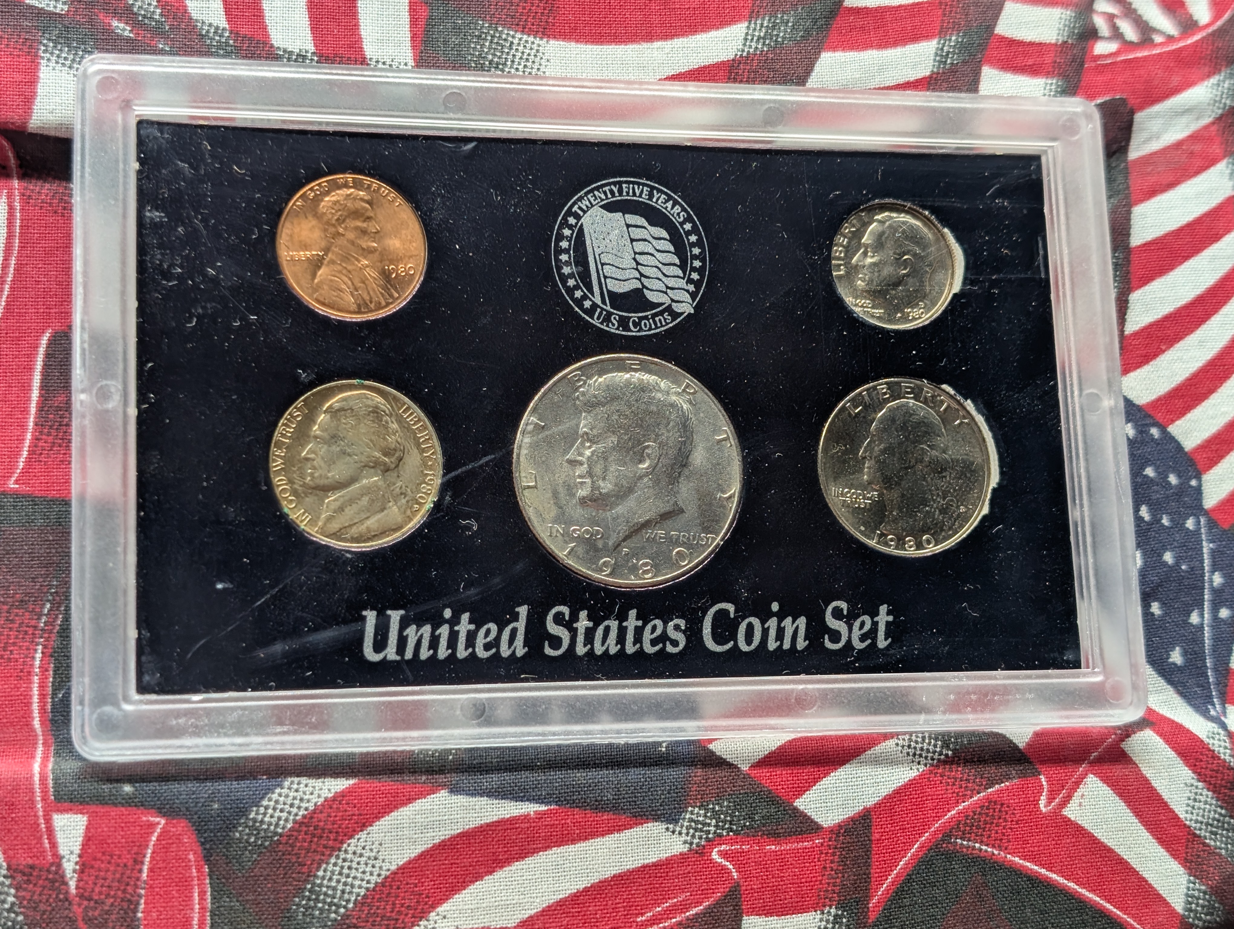 1980-P&D U.S. Coin Set - 1980-P Cent & 1980-D 50C, 25C, 10C, & 5C