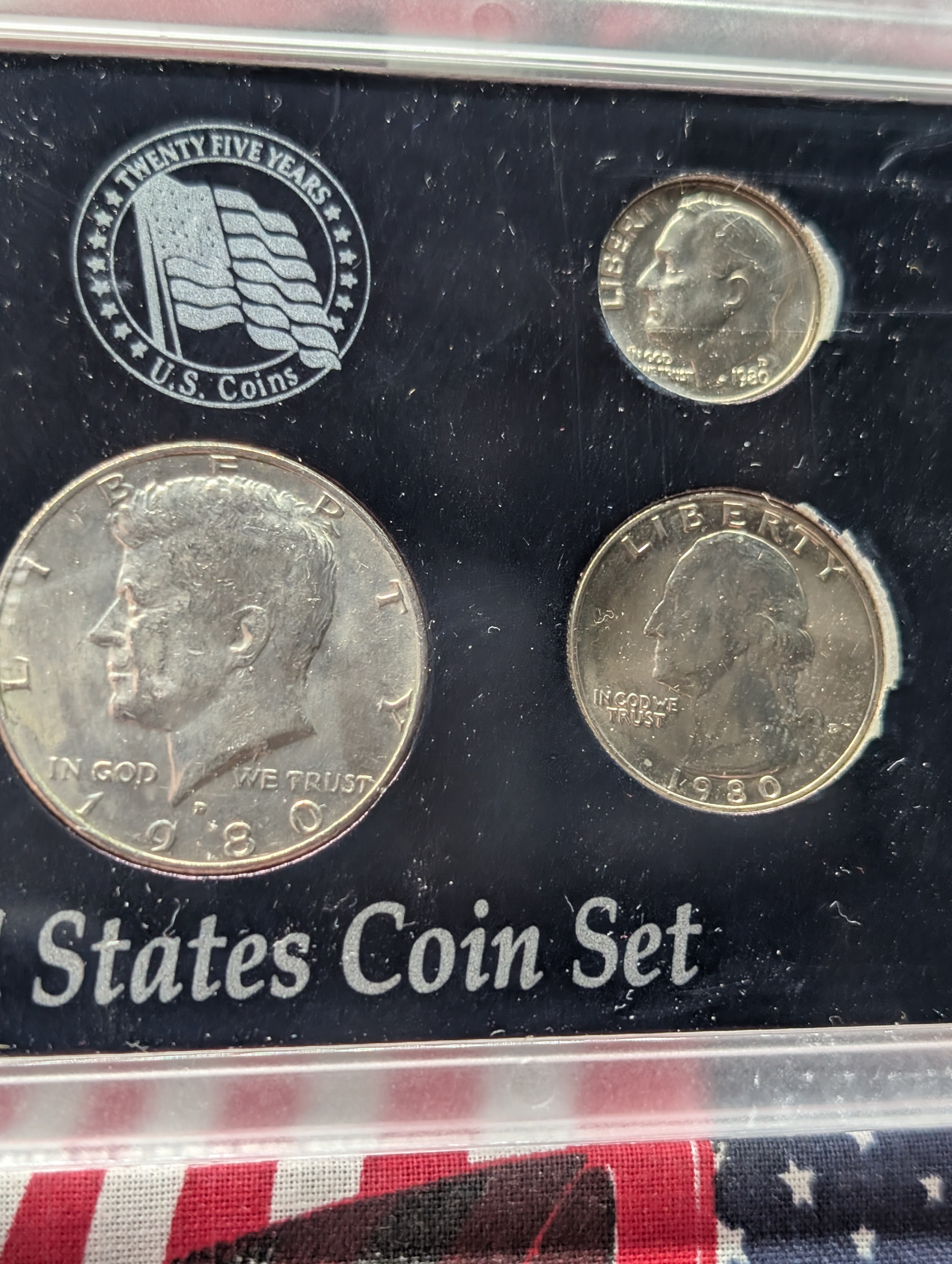 1980-P&D U.S. Coin Set - 1980-P Cent & 1980-D 50C, 25C, 10C, & 5C