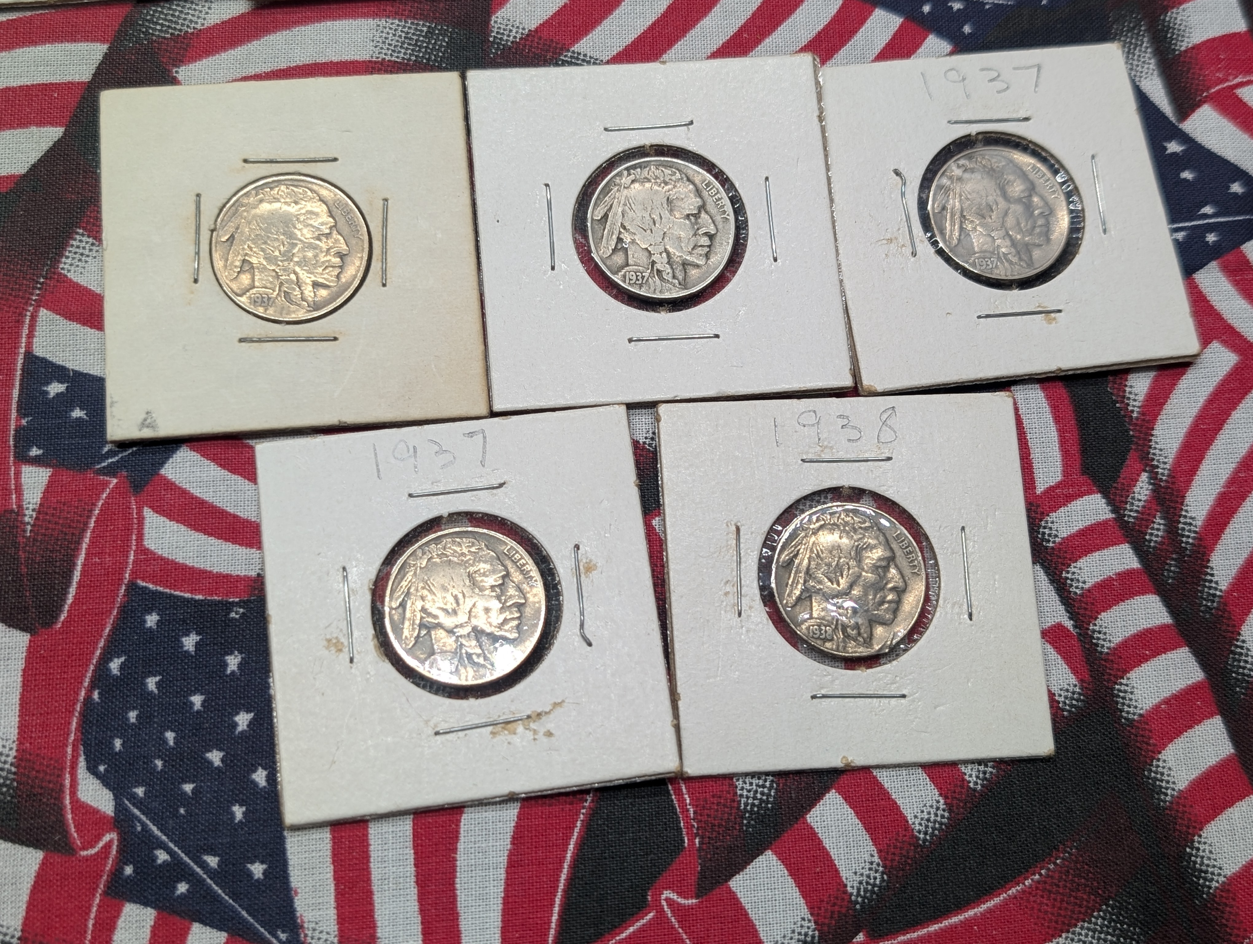 (36) Assorted Indian Head Buffalo Nickels, Various Dates