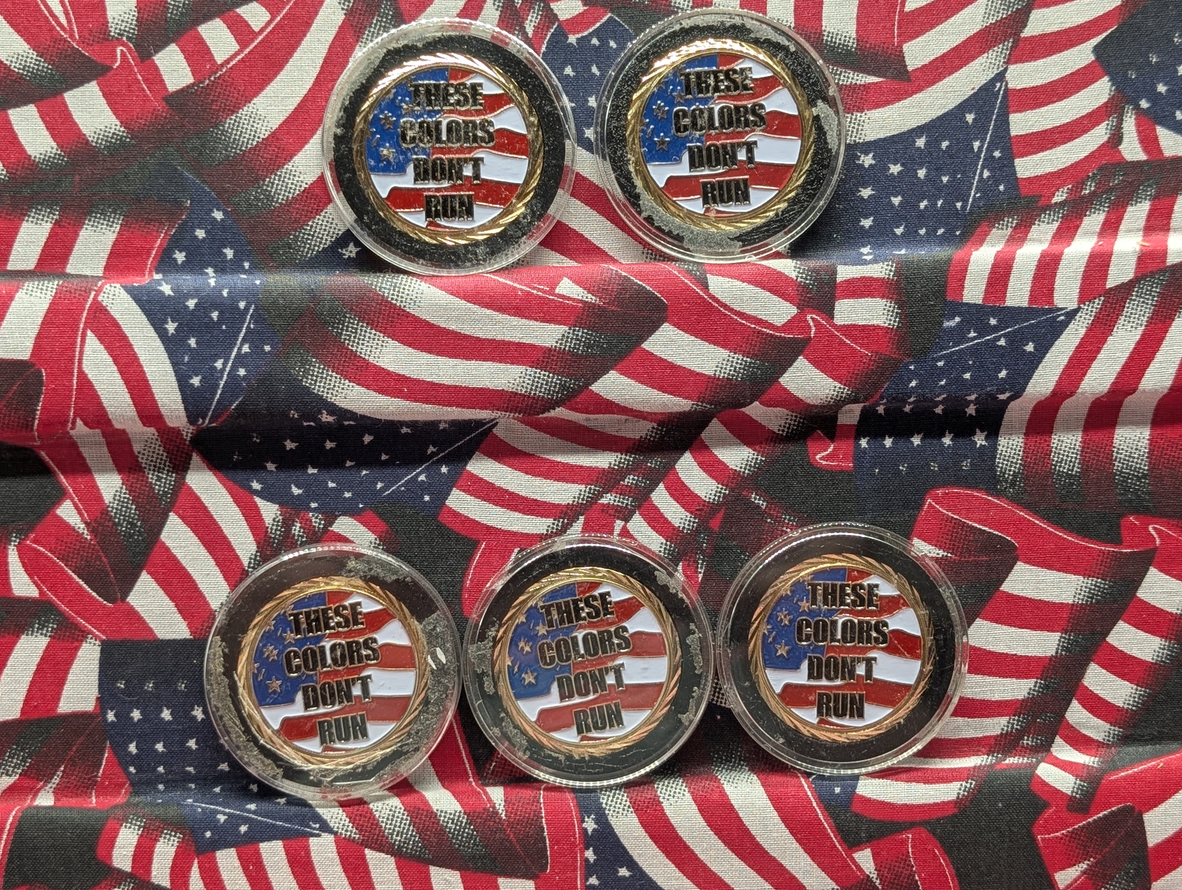 (5) Patriotic Bald Eagle Medals