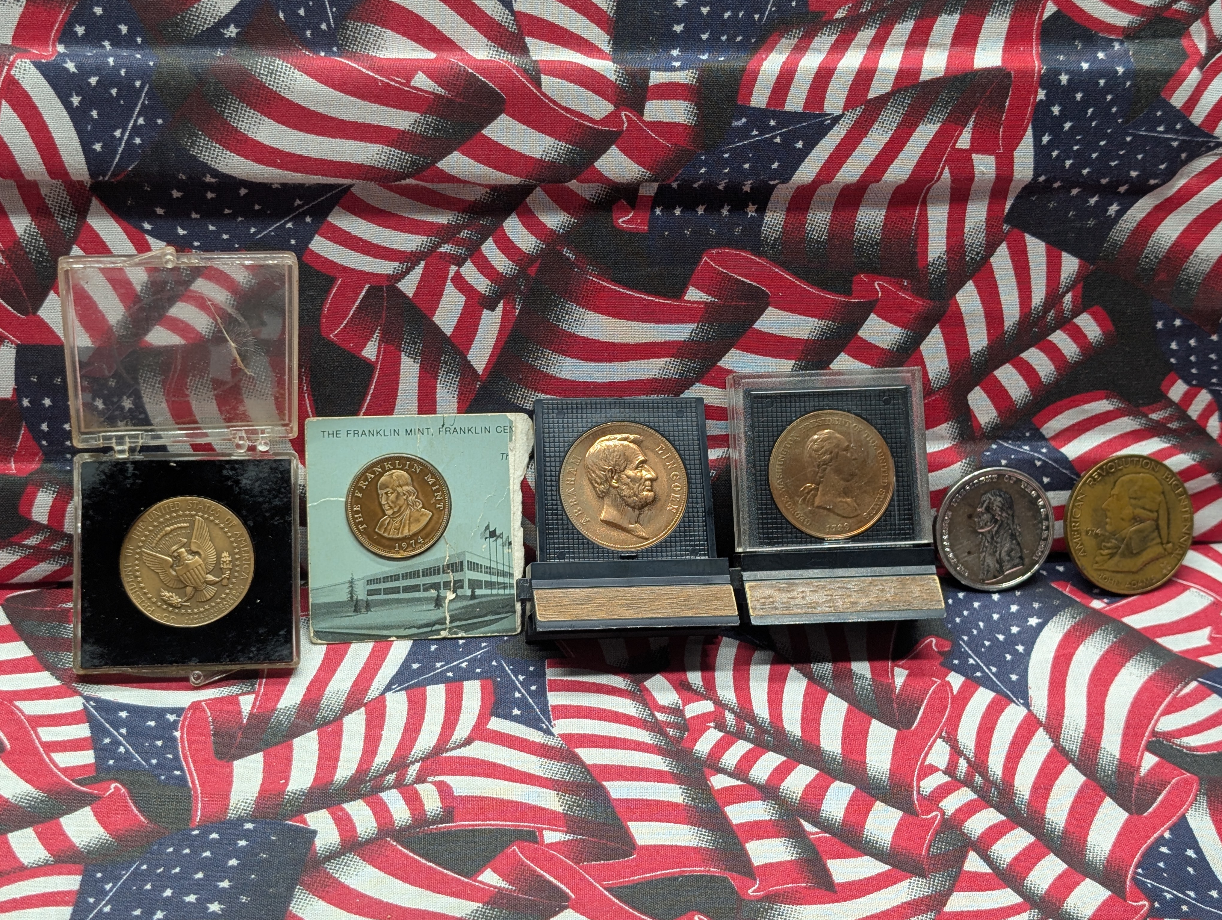 Collection of 6 Presidential Tokens and Medals