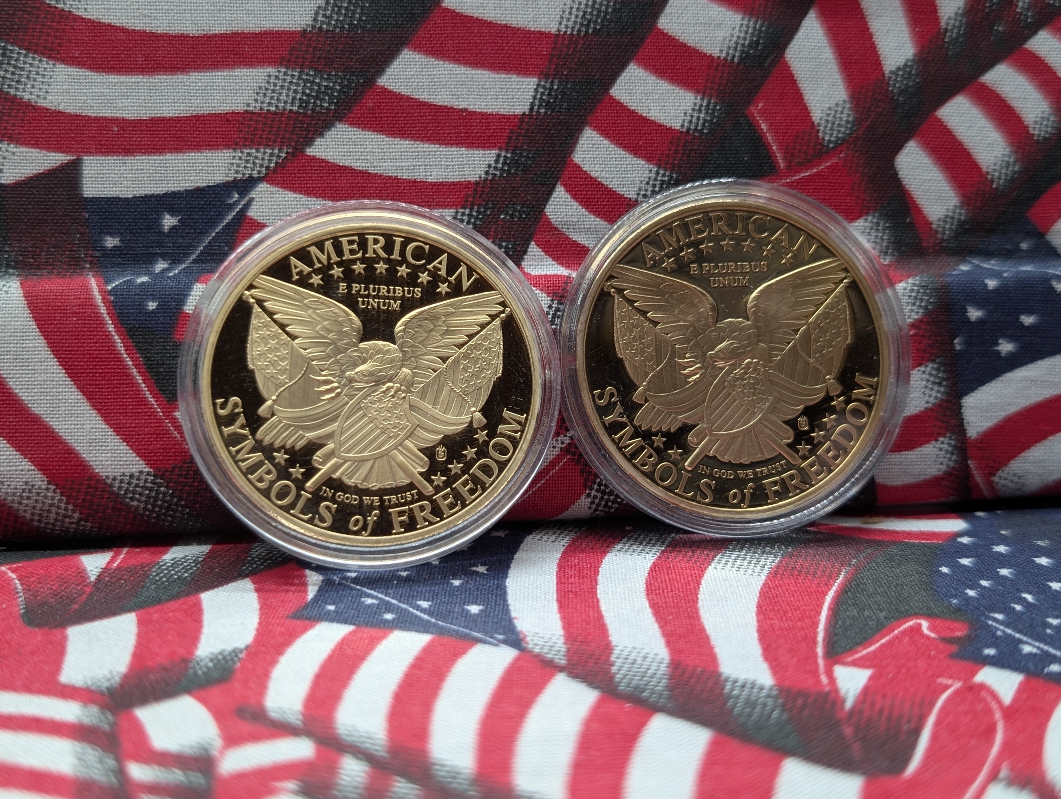 (10) Assorted Gold Plated Bars, Replicas and Medals