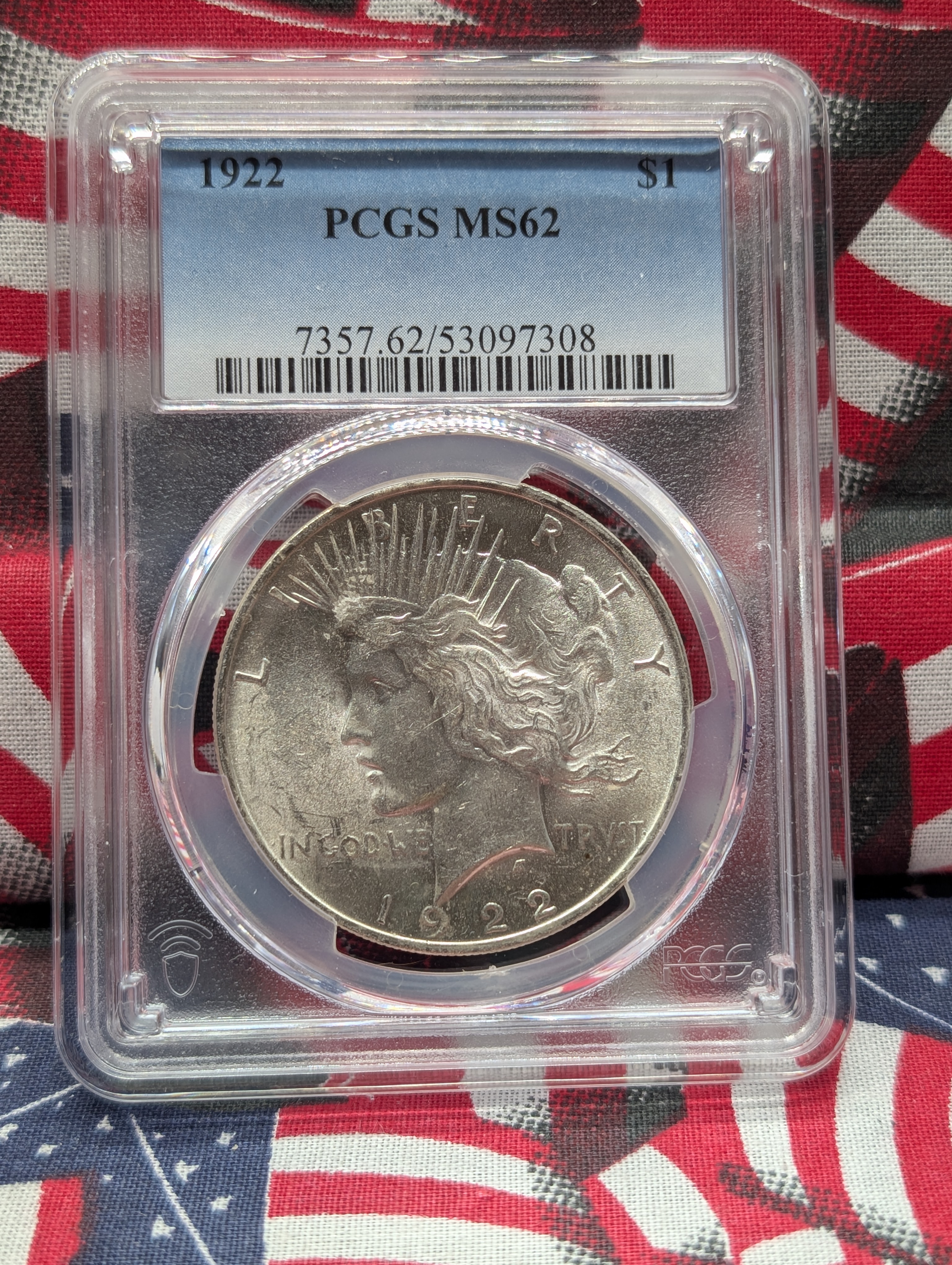 1922 Peace Silver Dollar PCGS MS62!