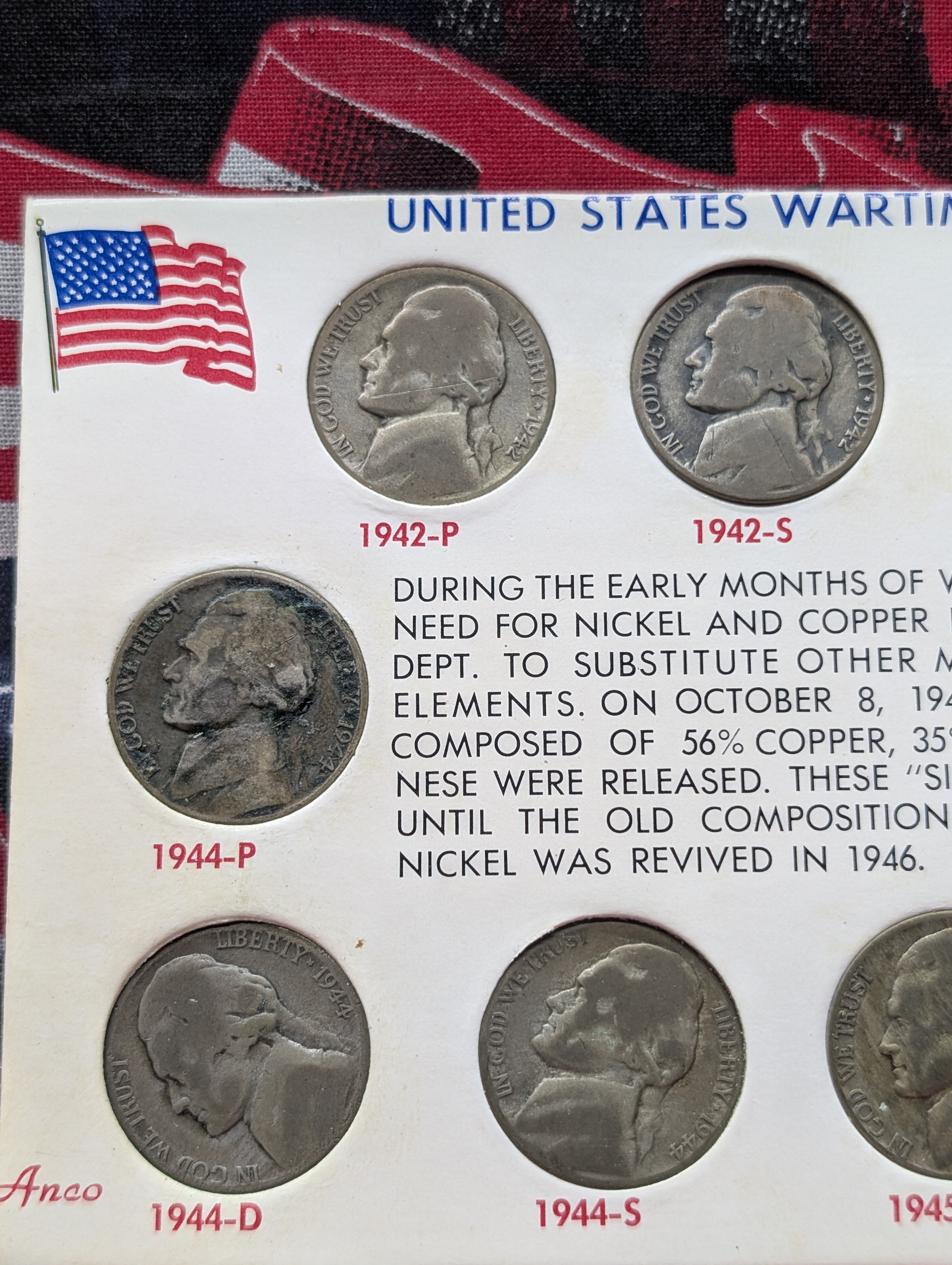 United States Wartime Silver Nickel Collection, 11 Coins - All 35% Silver