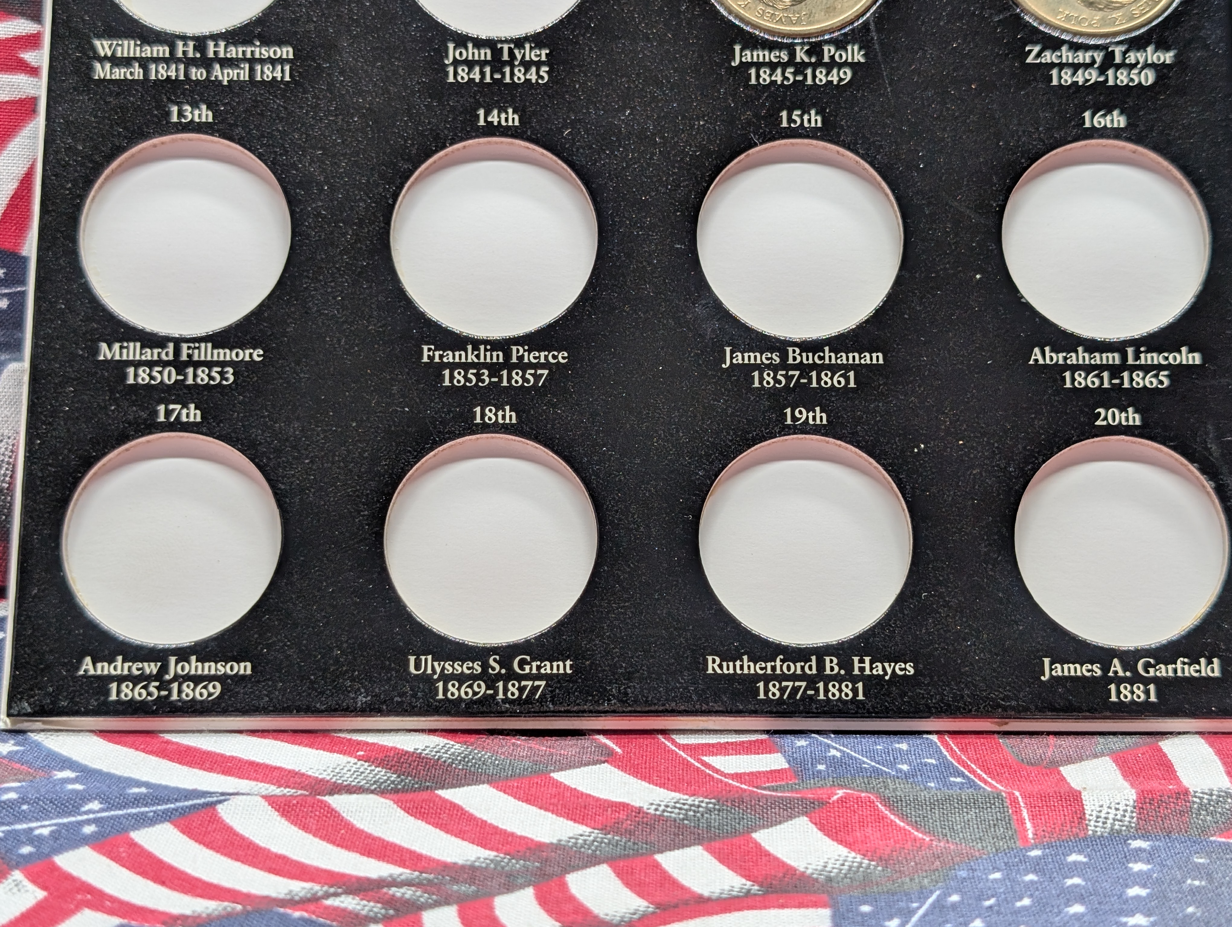 U.S. Presidential Dollar Coin Book with 12 Sacagawea, 4 Presidential & 2 Susan B. Anthony Dollars