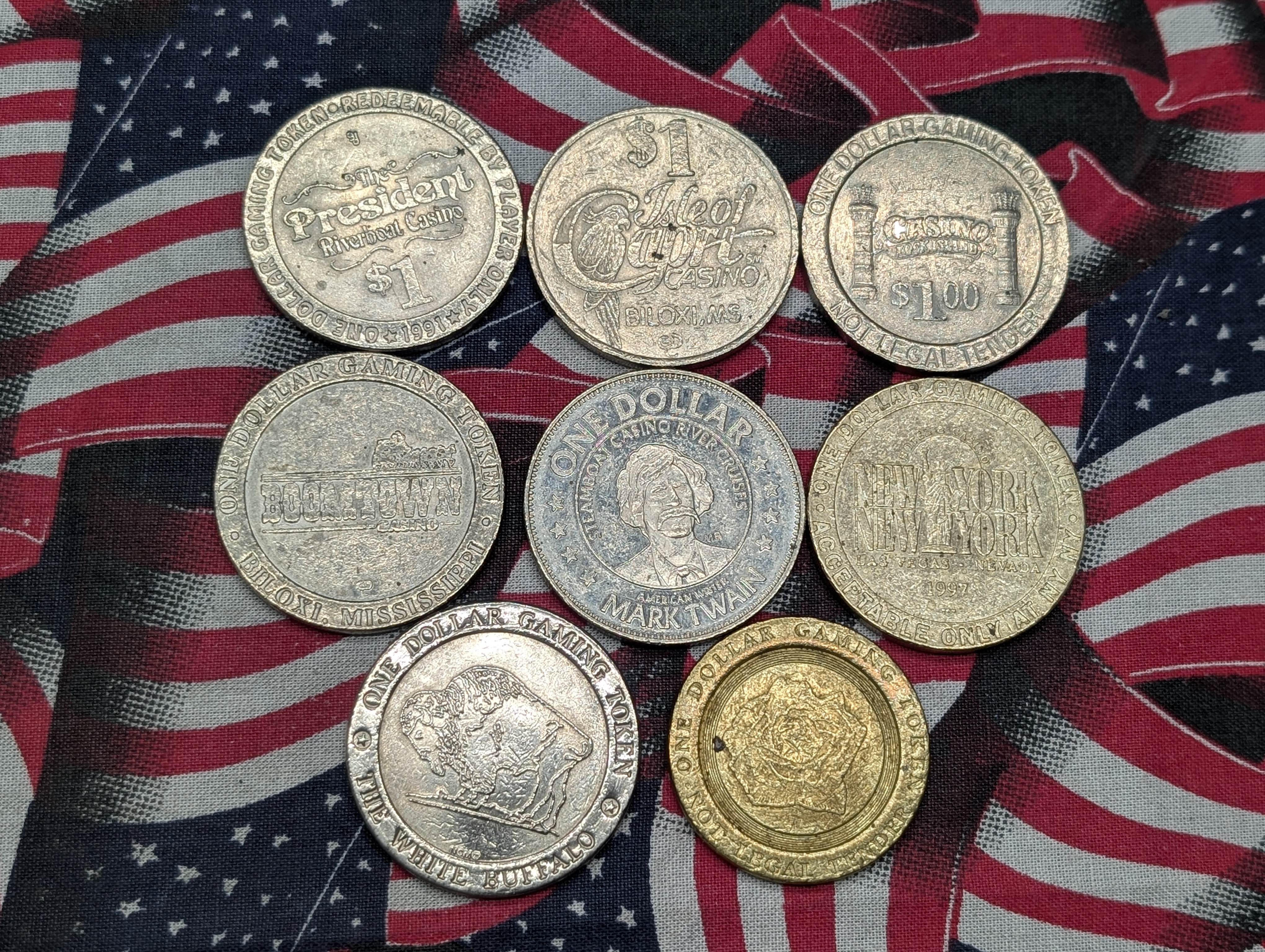 (8) Vintage Casino/Gaming Tokens