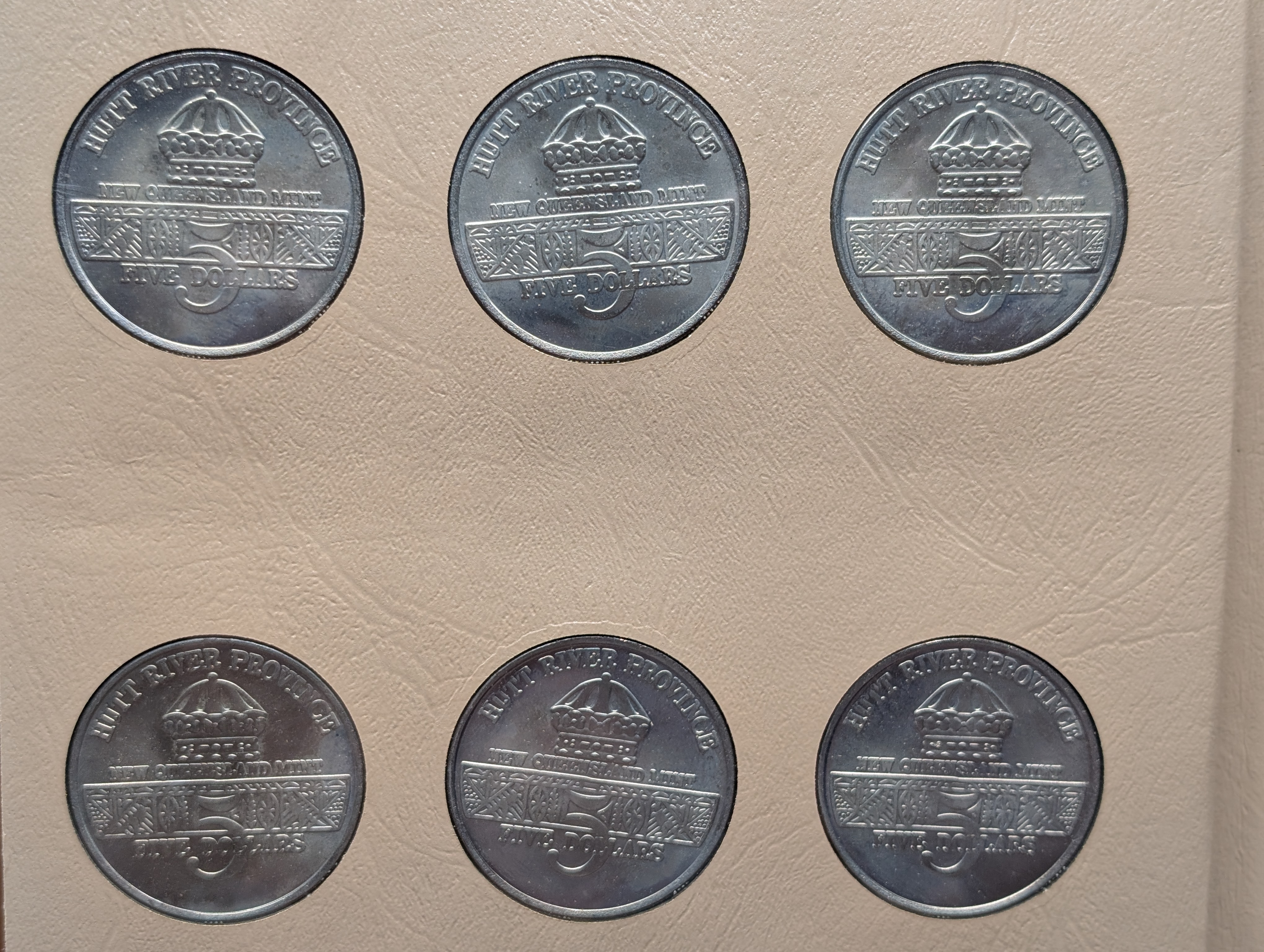 RARE & SELDOM SEEN in UNC Condition!! 1991 Hutt River Province $5 Desert Storm Coin Collection in Dansco Album (45 Total Coins)