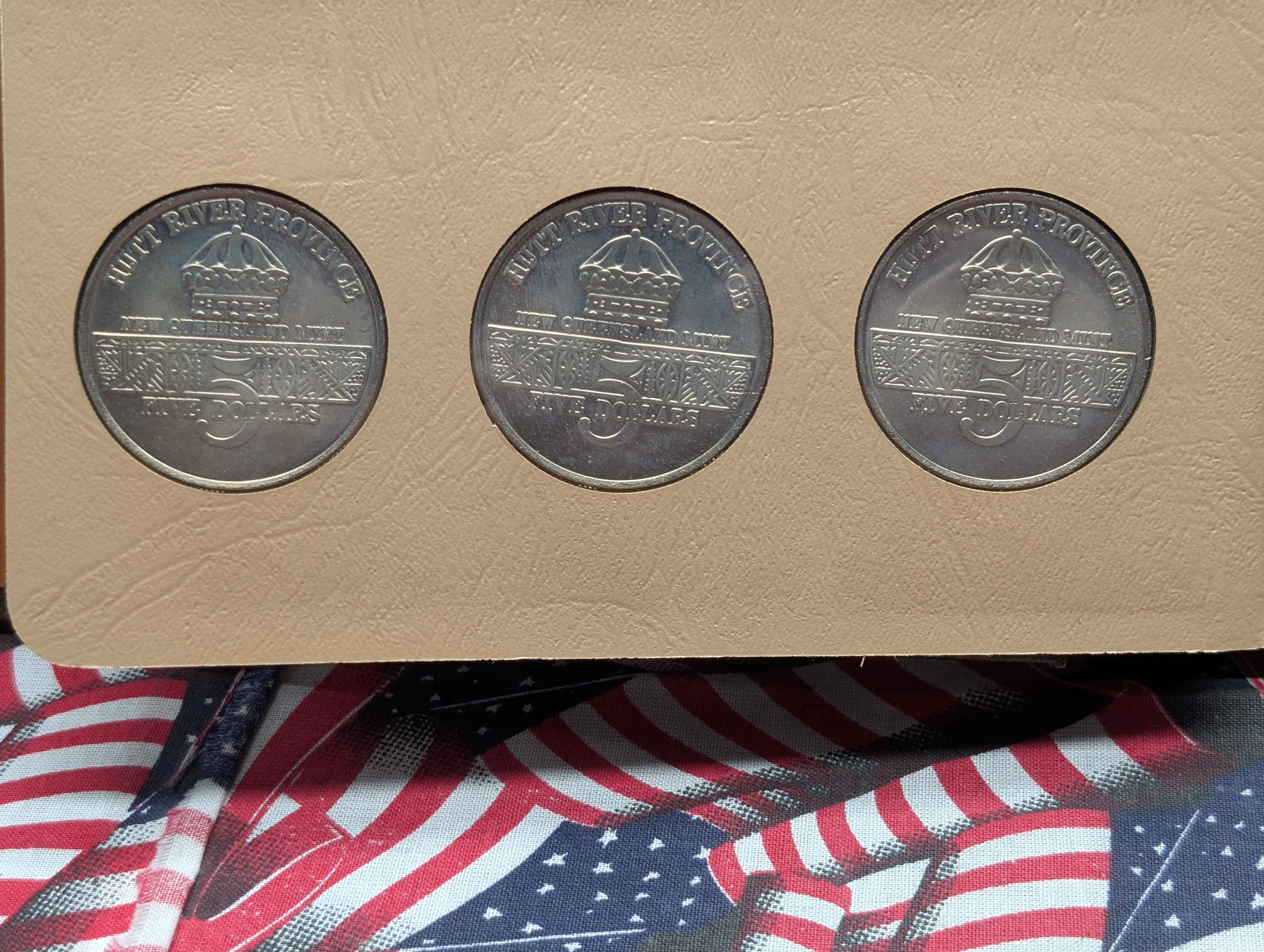 RARE & SELDOM SEEN in UNC Condition!! 1991 Hutt River Province $5 Desert Storm Coin Collection in Dansco Album (45 Total Coins)