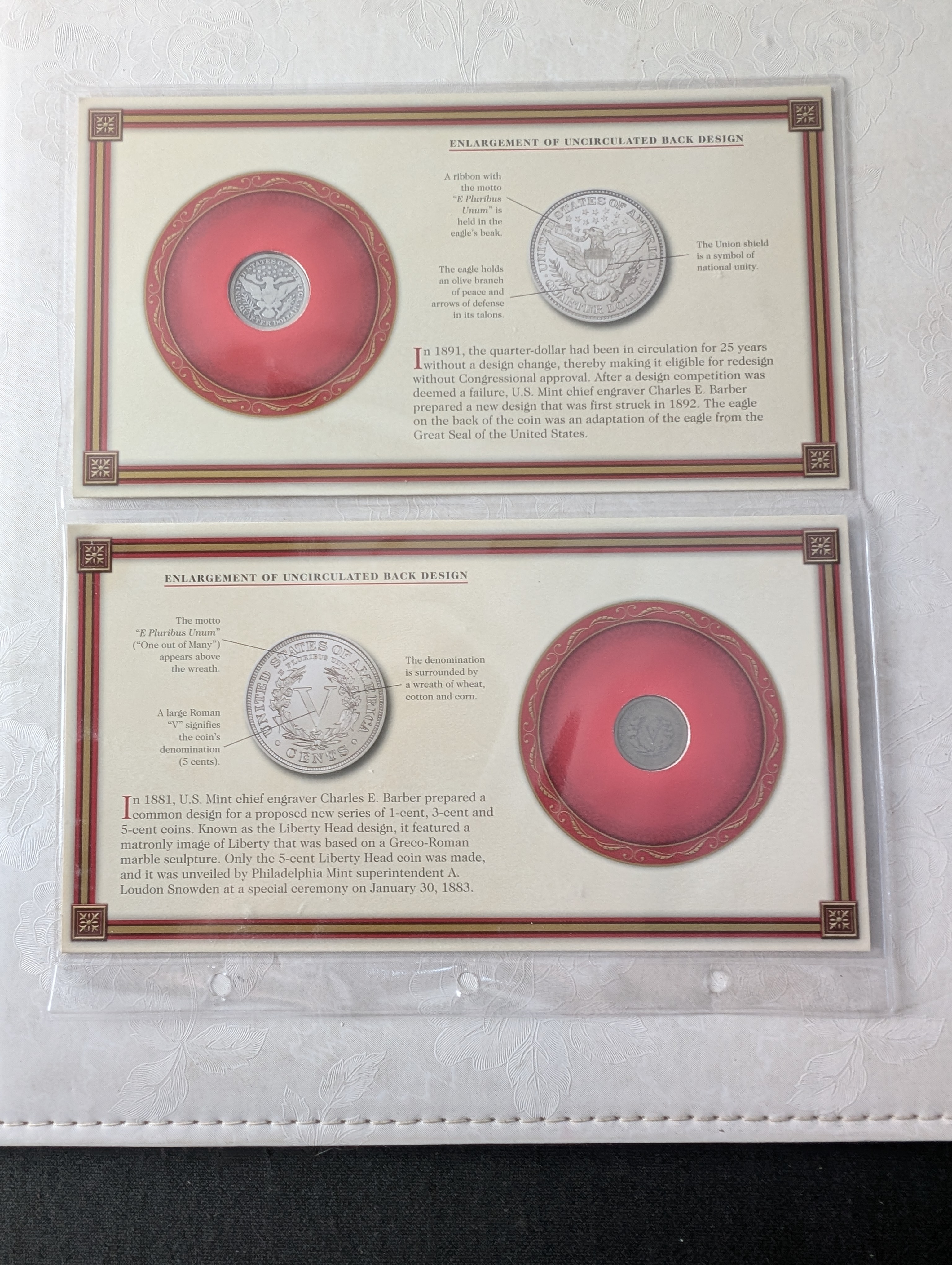 U.S. Coins of the 19th Century - Complete Type Coin Collection in Album - 8 Silver Coins! Quarter, Half Dollar, S.L. Dime, S.L. Half Dime, M