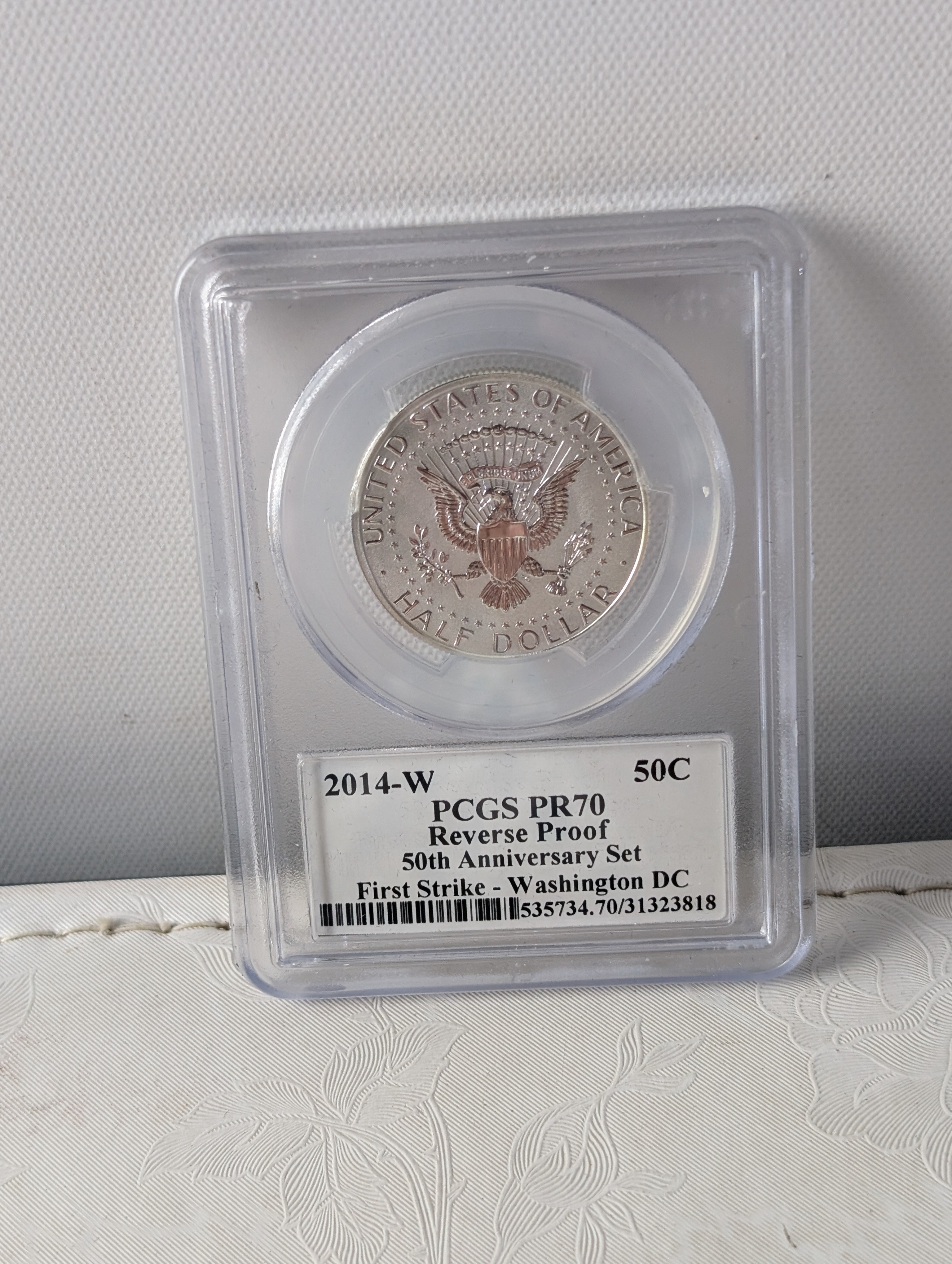 2014-W Reverse Proof PR70, 2014-D MS70, 2014-S Enhanced MS70PL & 2014-P PR70 DCAM - All Kennedy Silver Half Dollars - PCGS 50th Anniv. Set F