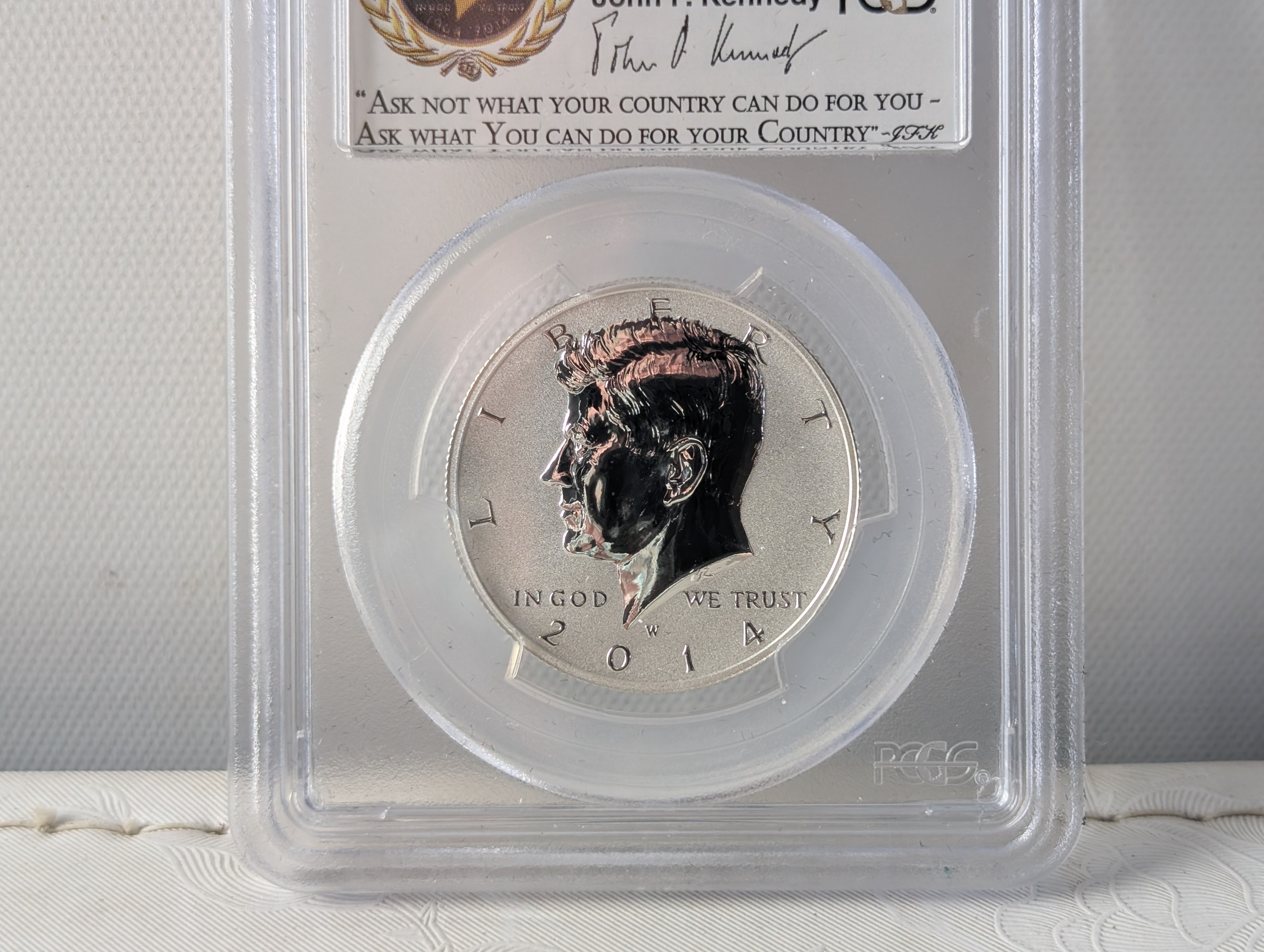 2014-W Reverse Proof PR70, 2014-D MS70, 2014-S Enhanced MS70PL & 2014-P PR70 DCAM - All Kennedy Silver Half Dollars - PCGS 50th Anniv. Set F