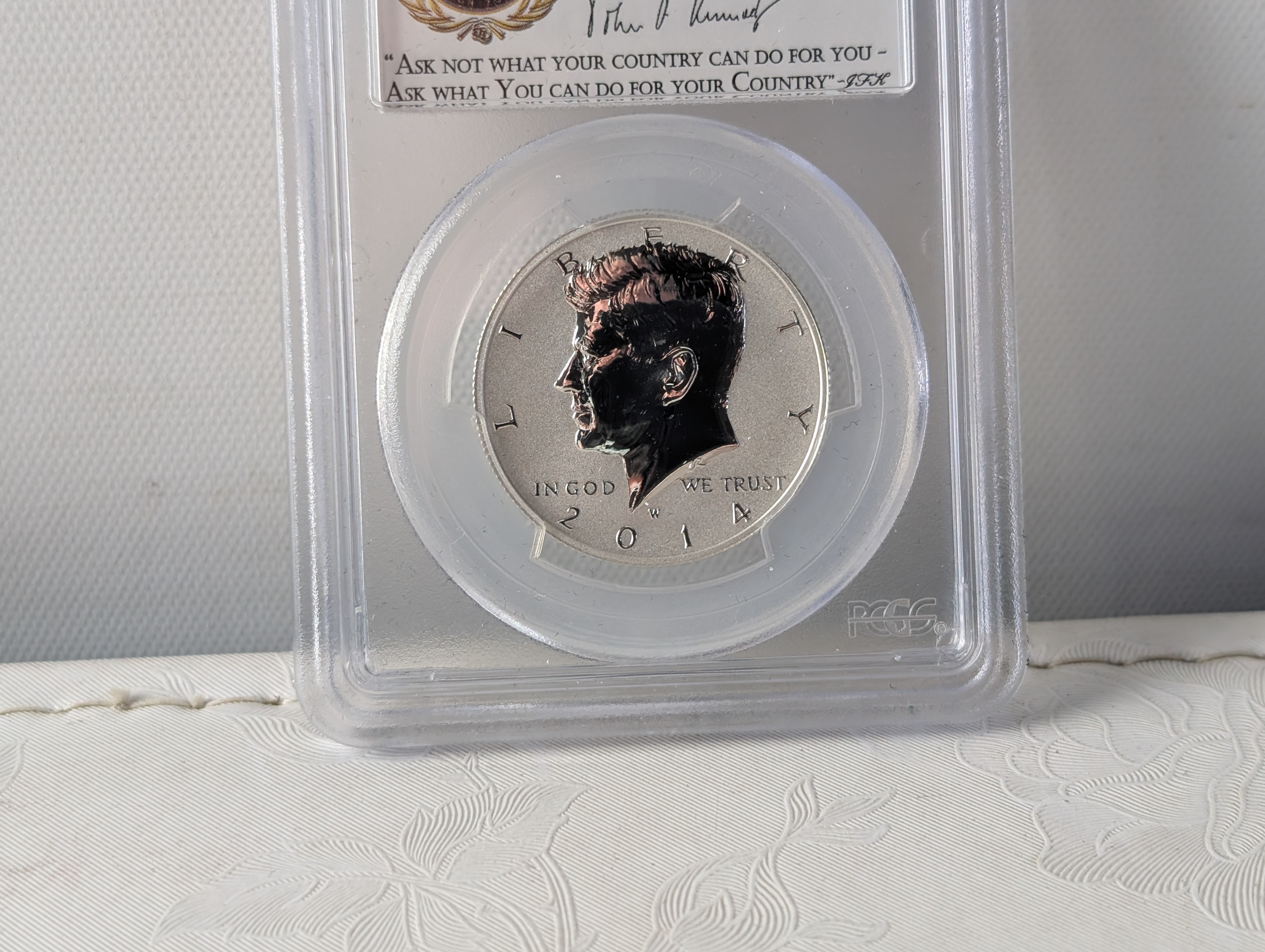 2014-W Reverse Proof PR70, 2014-D MS70, 2014-S Enhanced MS70PL & 2014-P PR70 DCAM - All Kennedy Silver Half Dollars - PCGS 50th Anniv. Set F