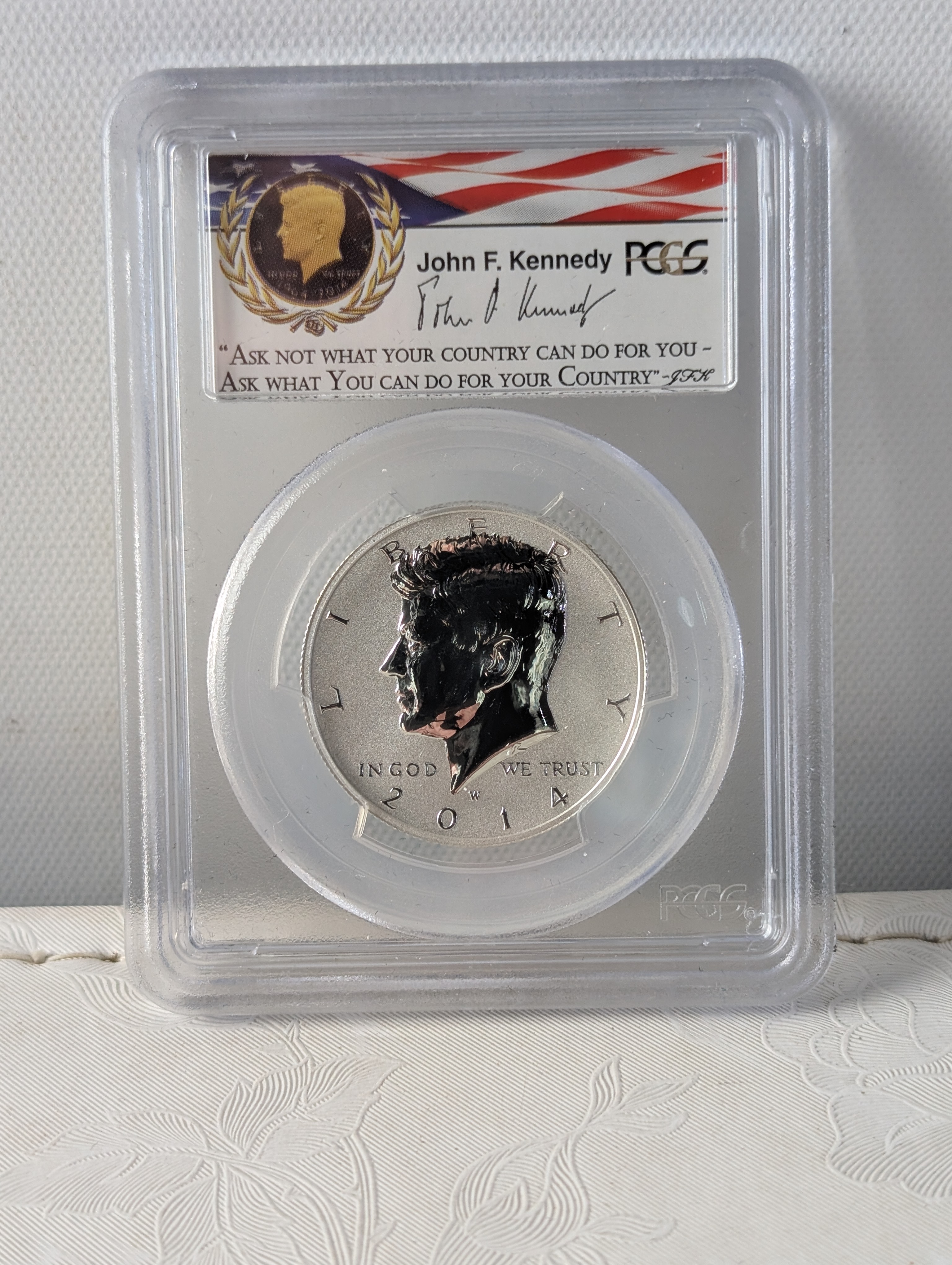 2014-W Reverse Proof PR70, 2014-D MS70, 2014-S Enhanced MS70PL & 2014-P PR70 DCAM - All Kennedy Silver Half Dollars - PCGS 50th Anniv. Set F