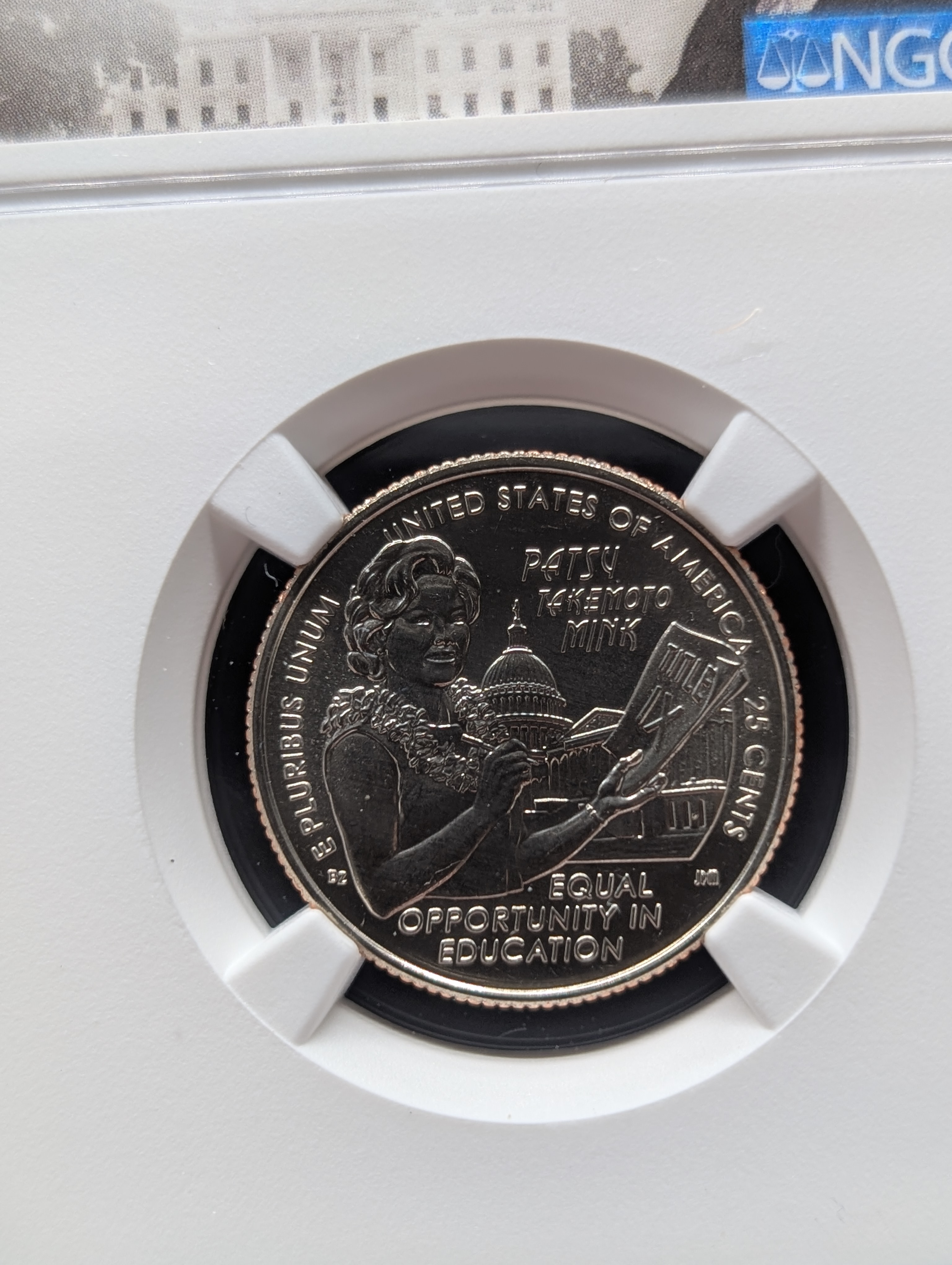 2024-D Hon. Patsy Takemoto Mink Quarter - NGC MS67 - Early Release