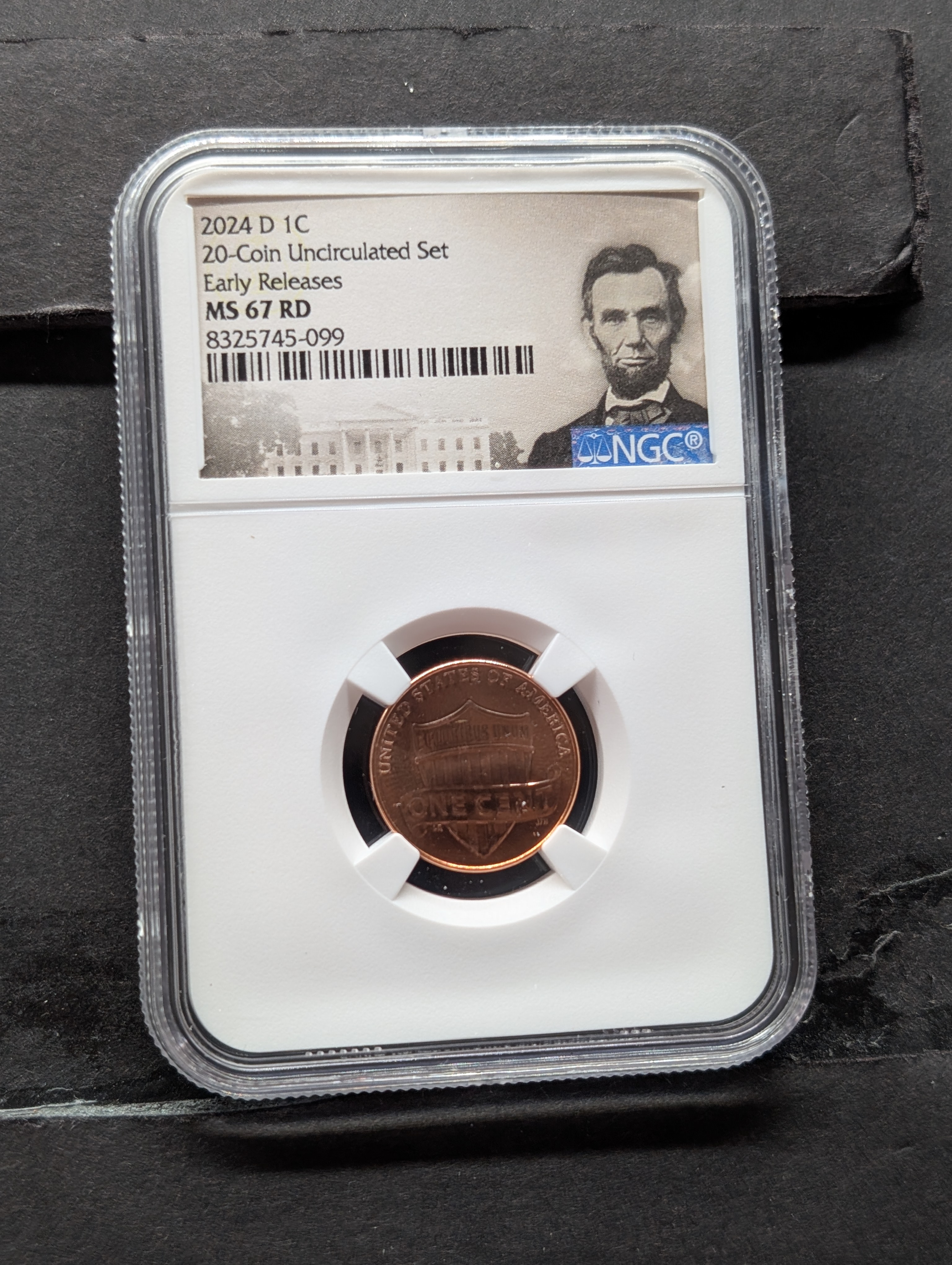 2024-D Lincoln Shield Cent - NGC MS67 RD - Early Release