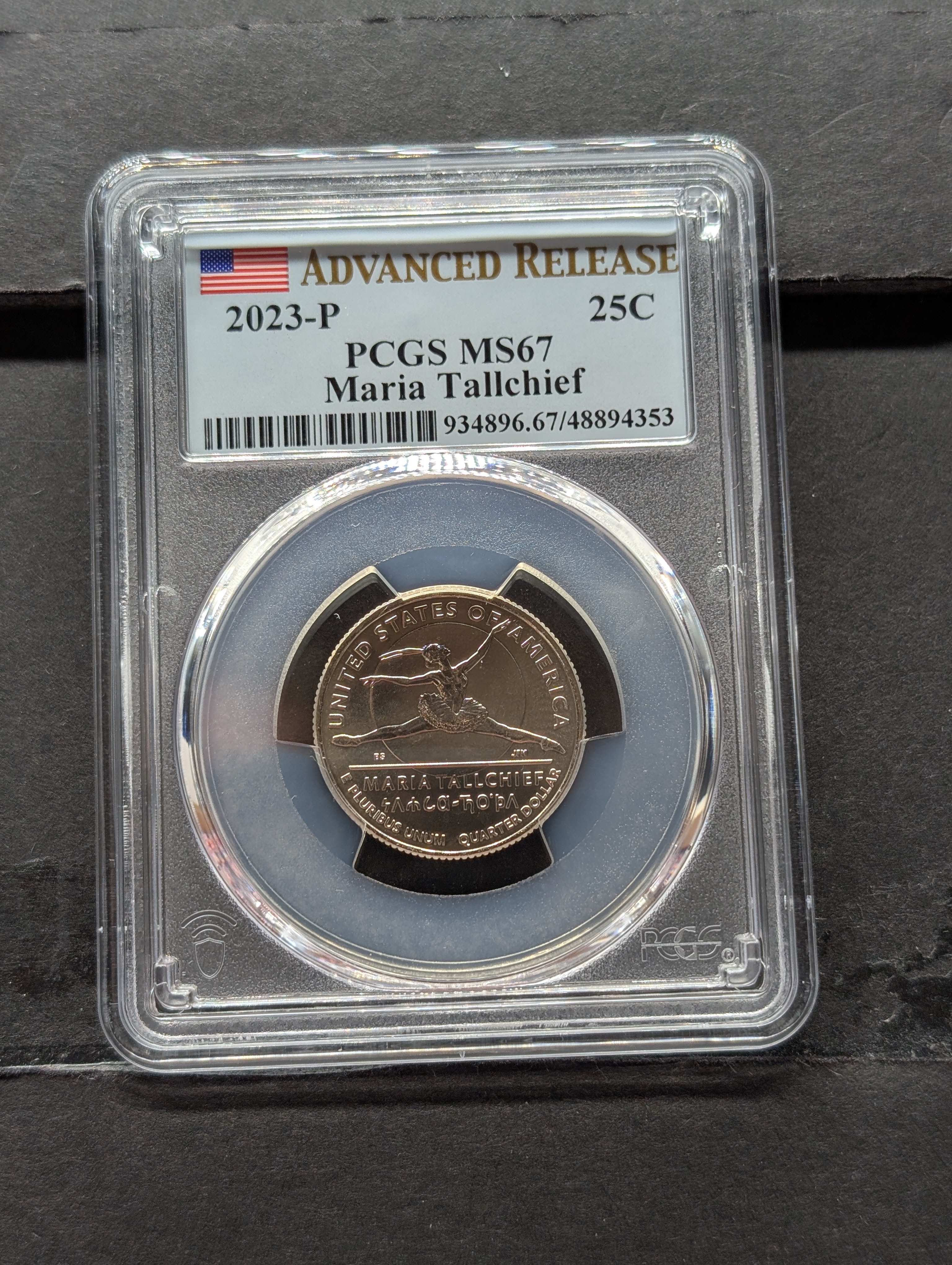 2023-P Maria Tallchief Quarter - PCGS MS67 - Advanced Release