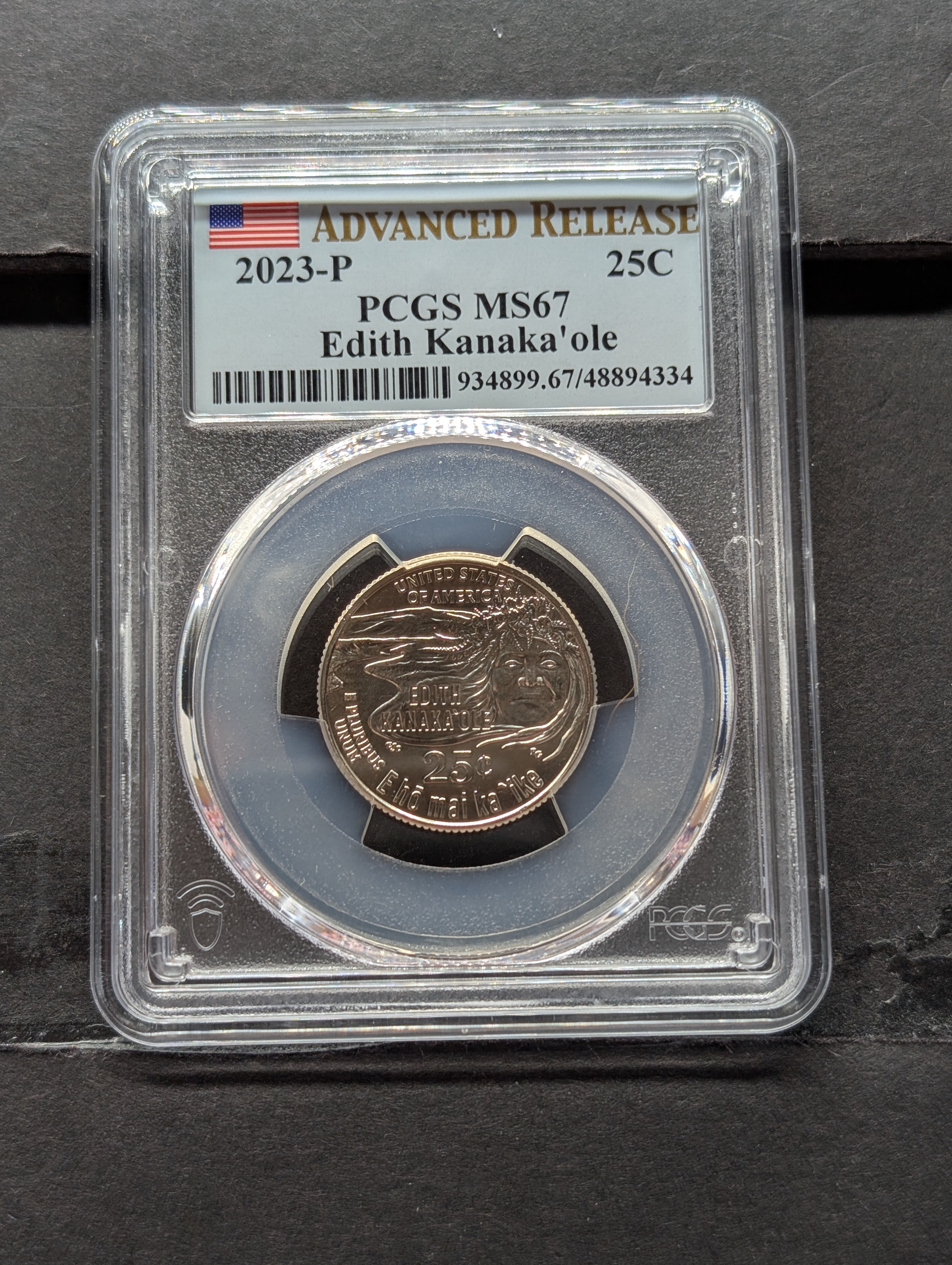 2023-P Edith Kanaka'ole Quarter - PCGS MS67 - Advanced Release