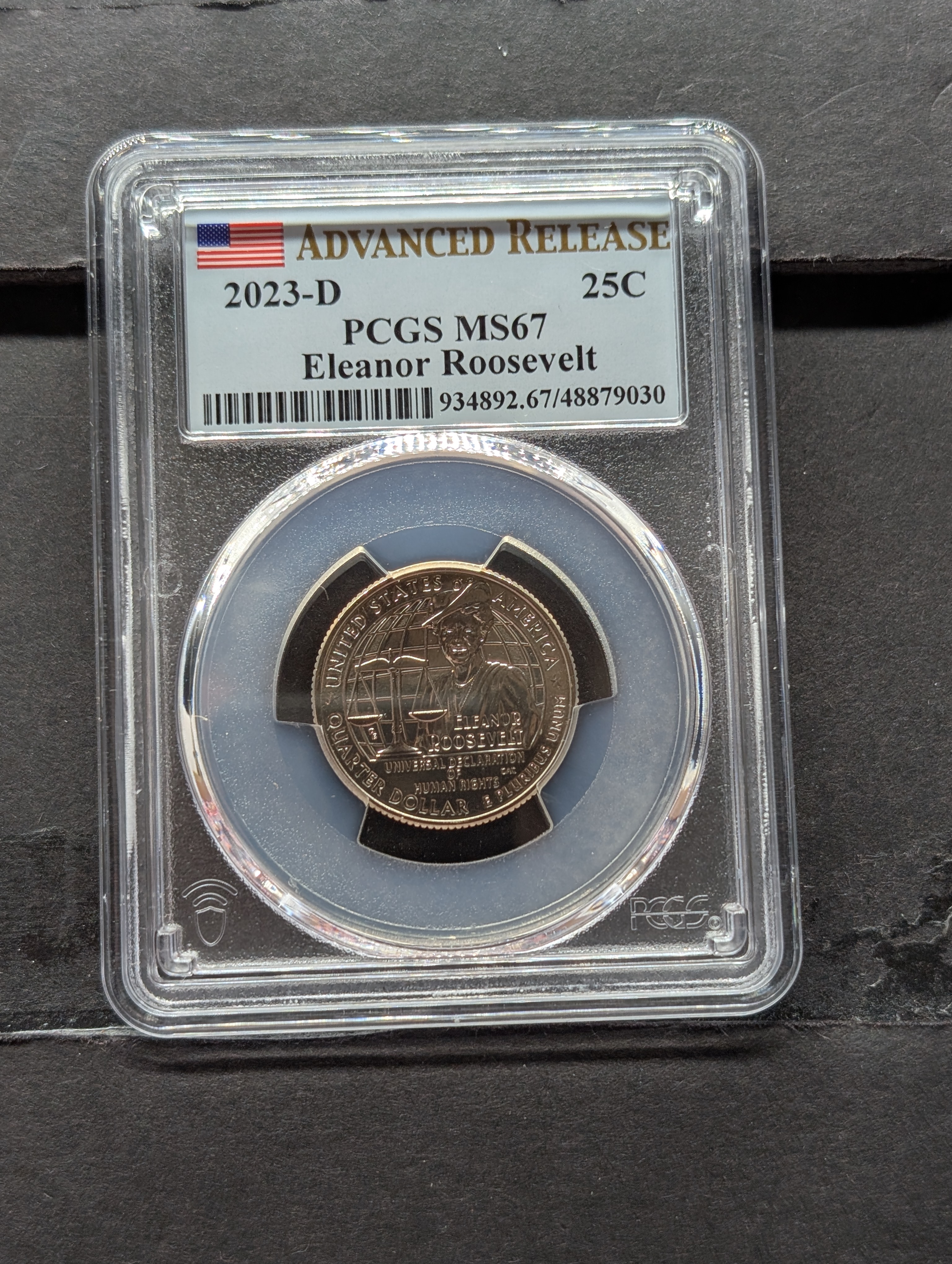2023-D Eleanor Roosevelt Quarter - PCGS MS67 - Advanced Release