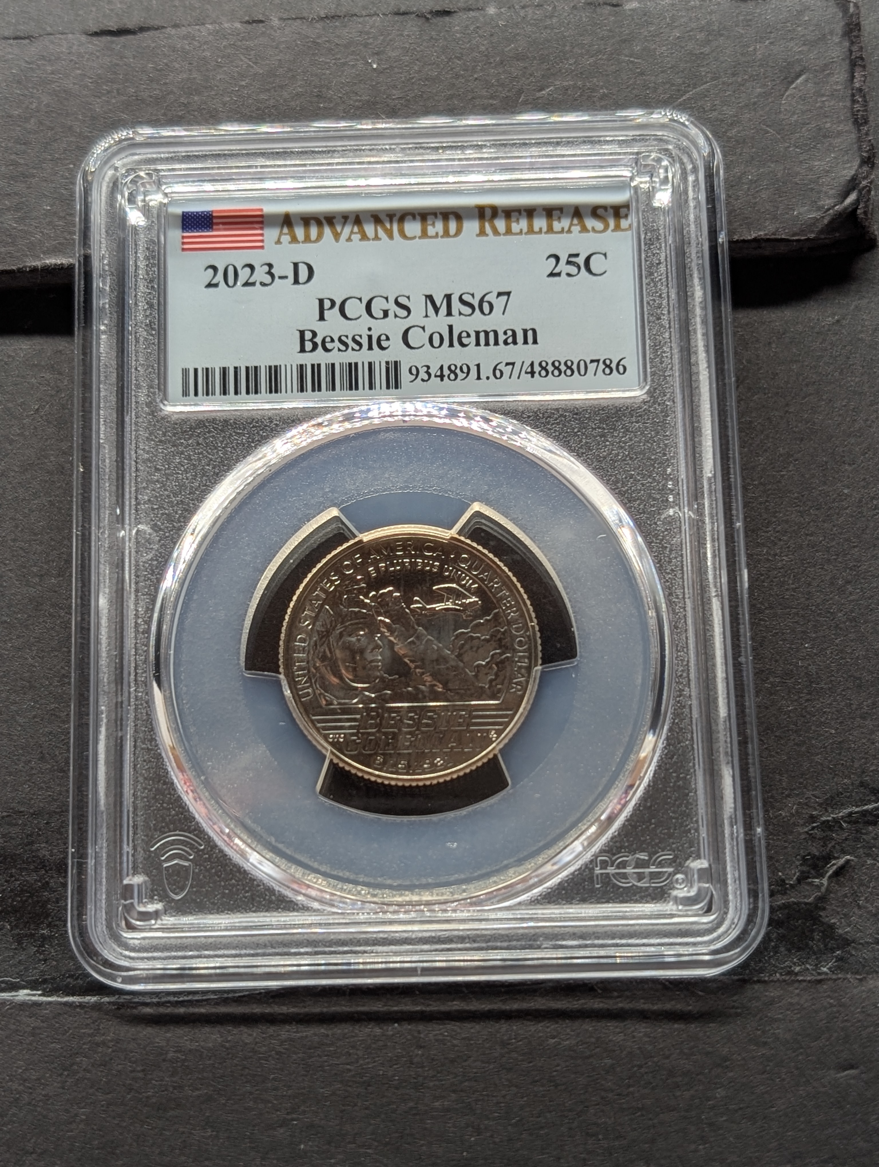 2023-D Bessie Coleman Quarter - PCGS MS67 - Advanced Release