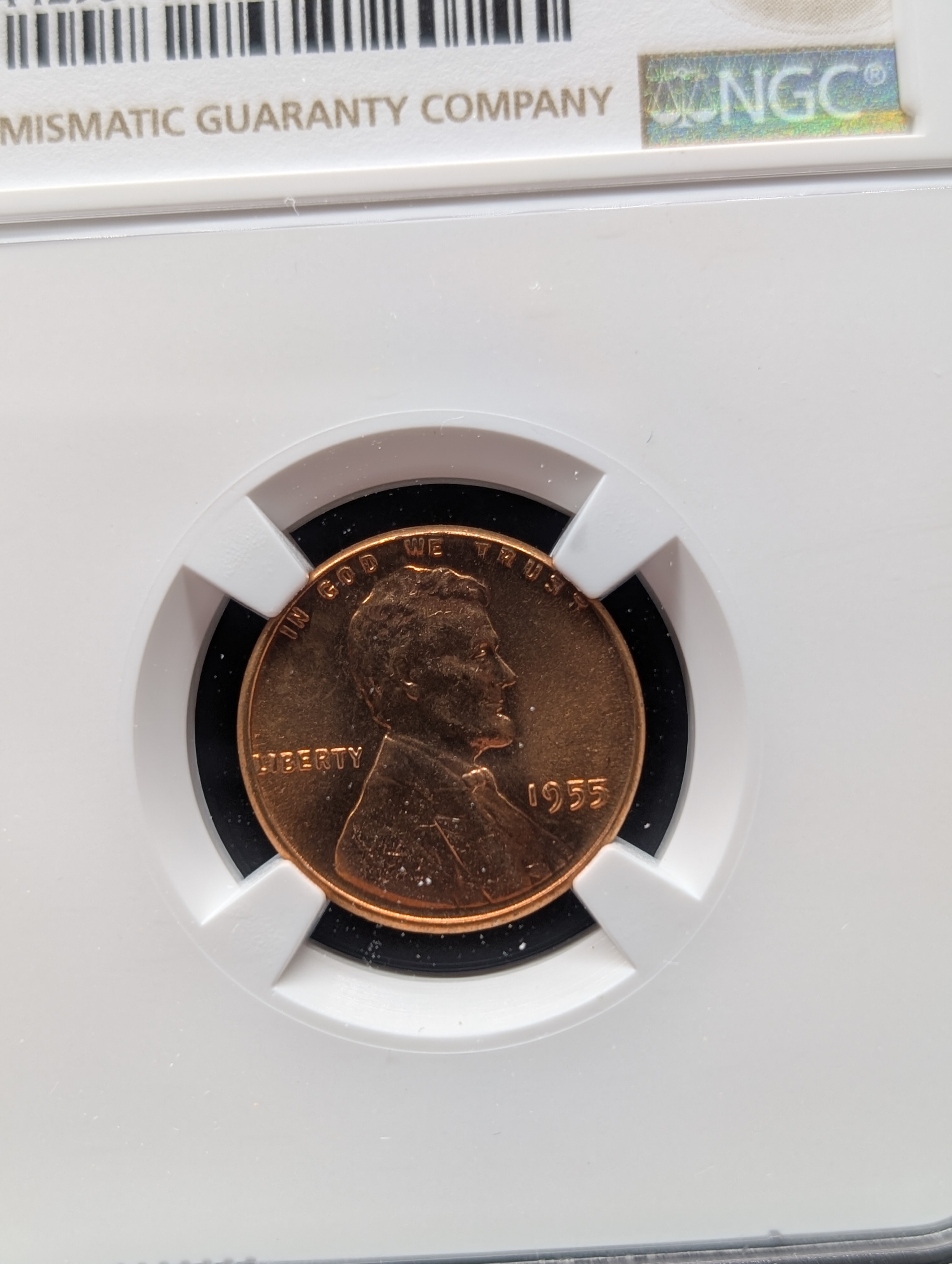 1955-P Lincoln Wheat Cent - NGC MS66 RD