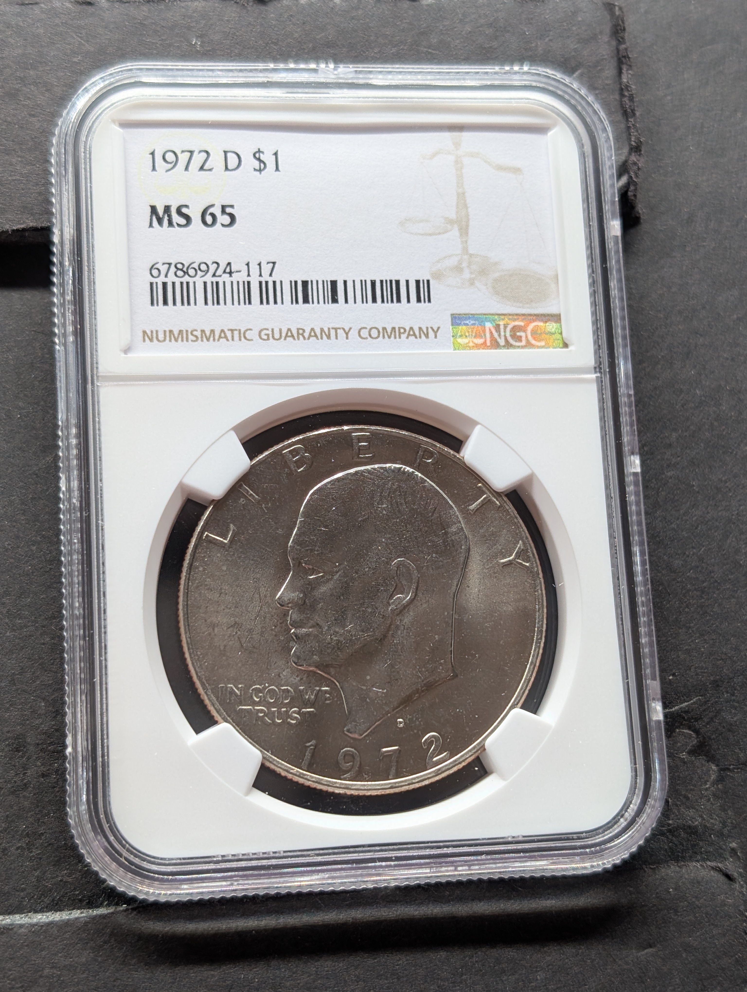 1972-D Eisenhower Dollar - NGC MS65