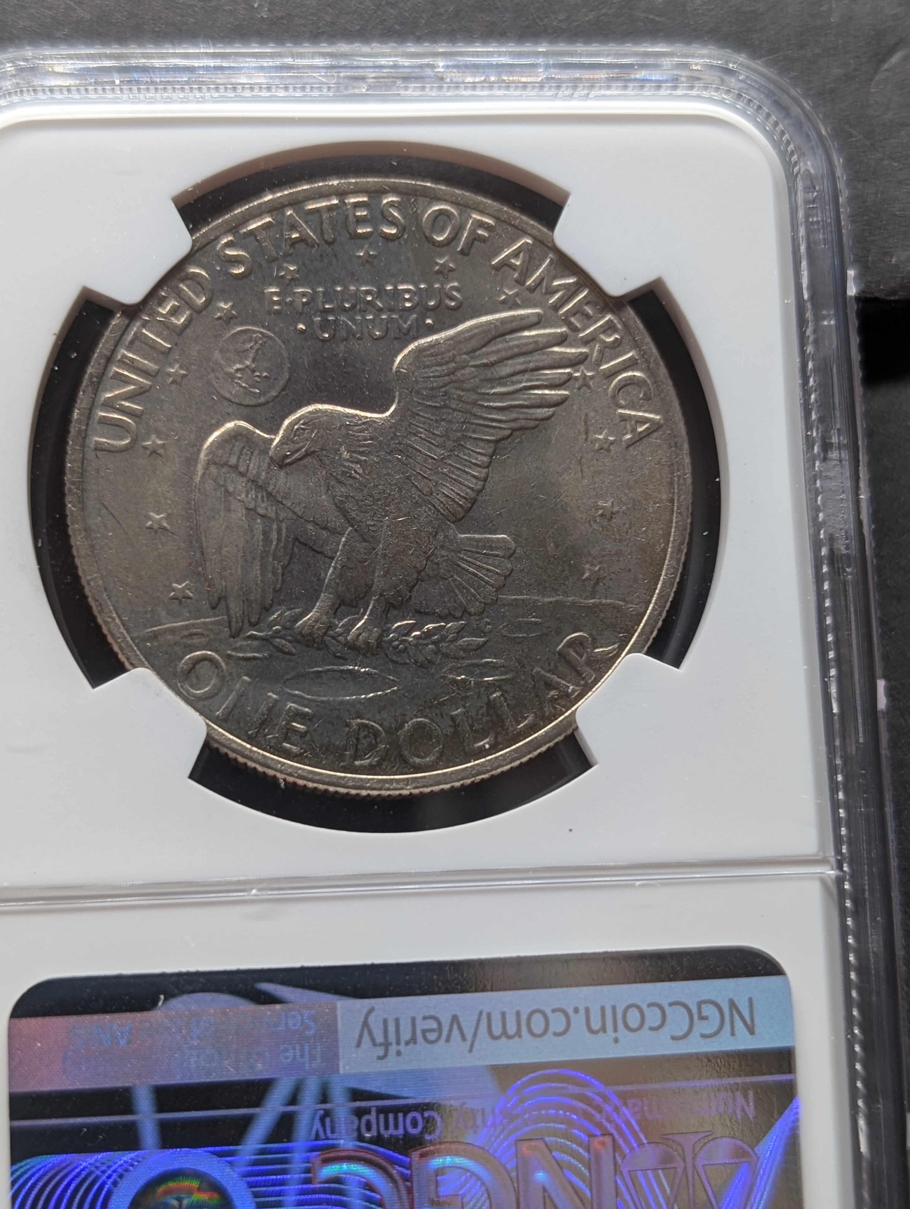 1972 Type 1 Eisenhower Dollar - NGC MS65