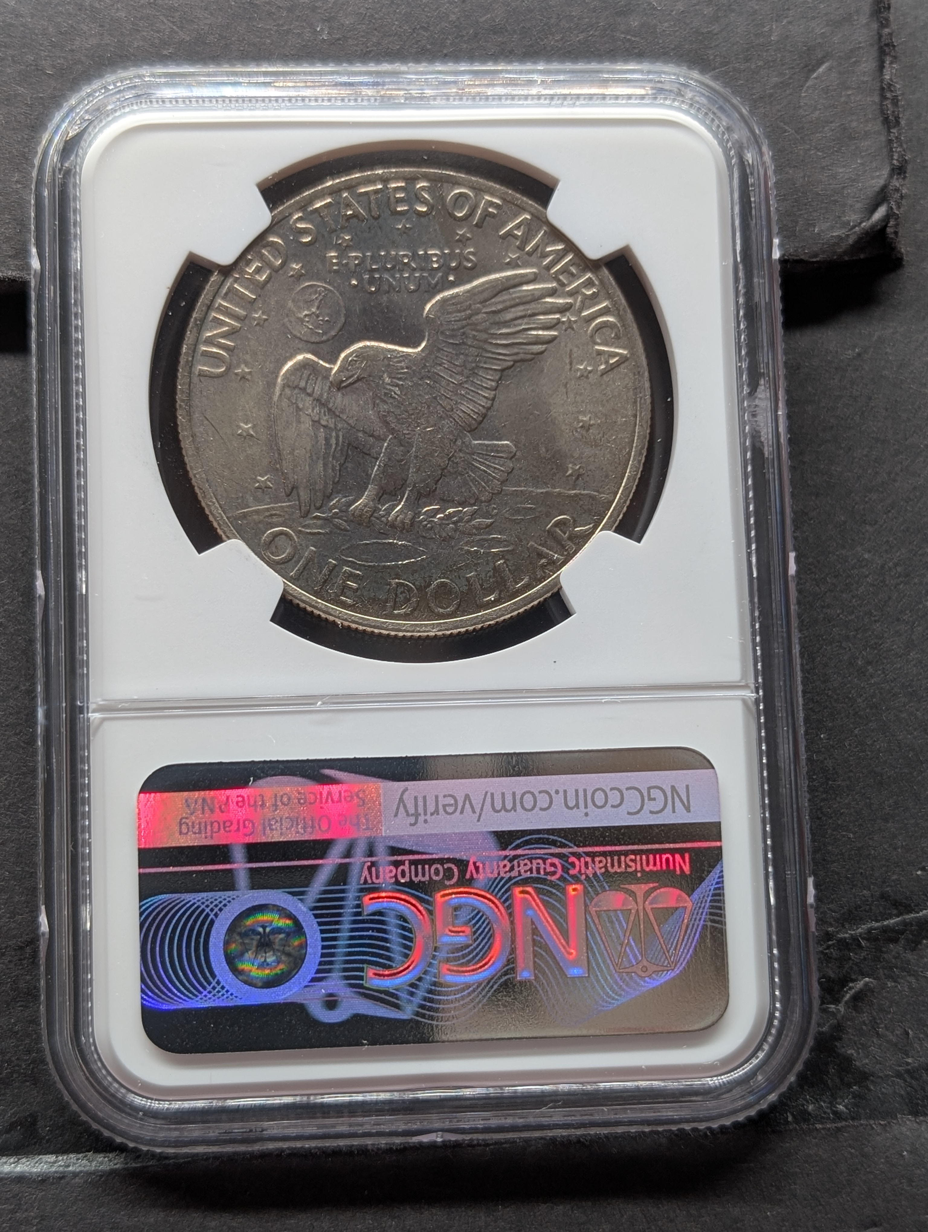 1972 Type 1 Eisenhower Dollar - NGC MS65