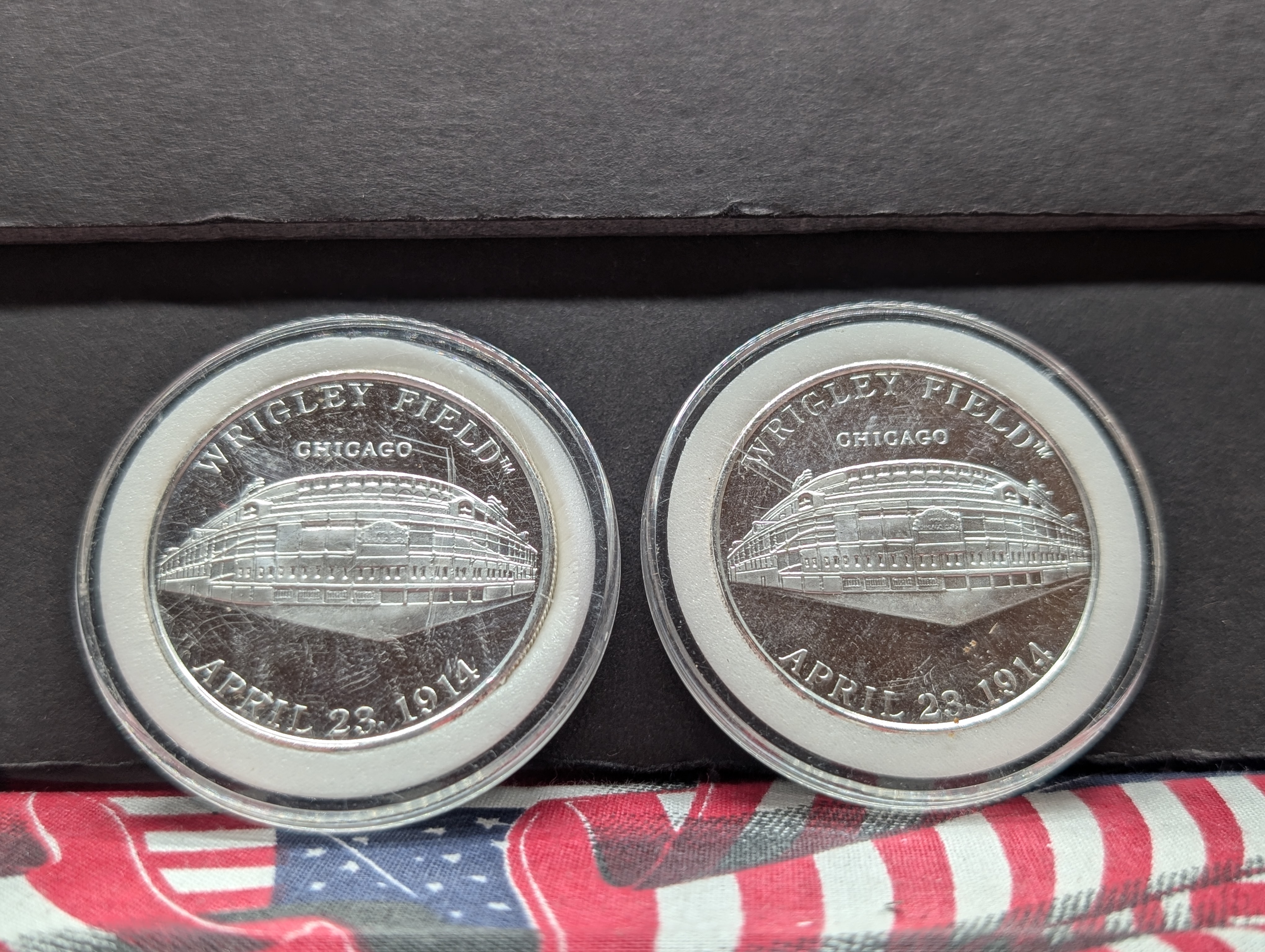 (4) Silver Plated Coins and Medals