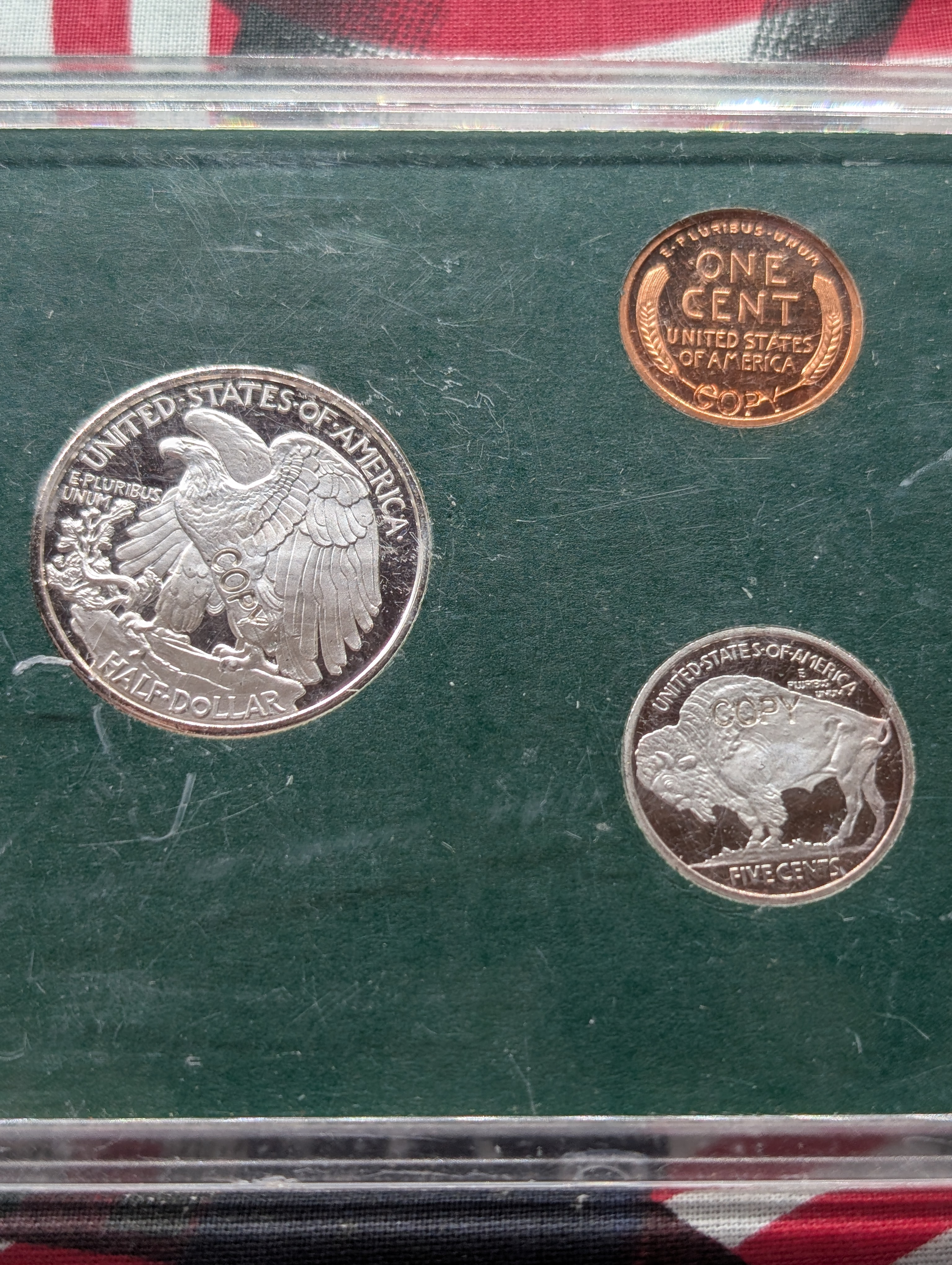 Copies 1936 U.S. Government Proof Set Tribute (Recreation Set), All Stamped Copy