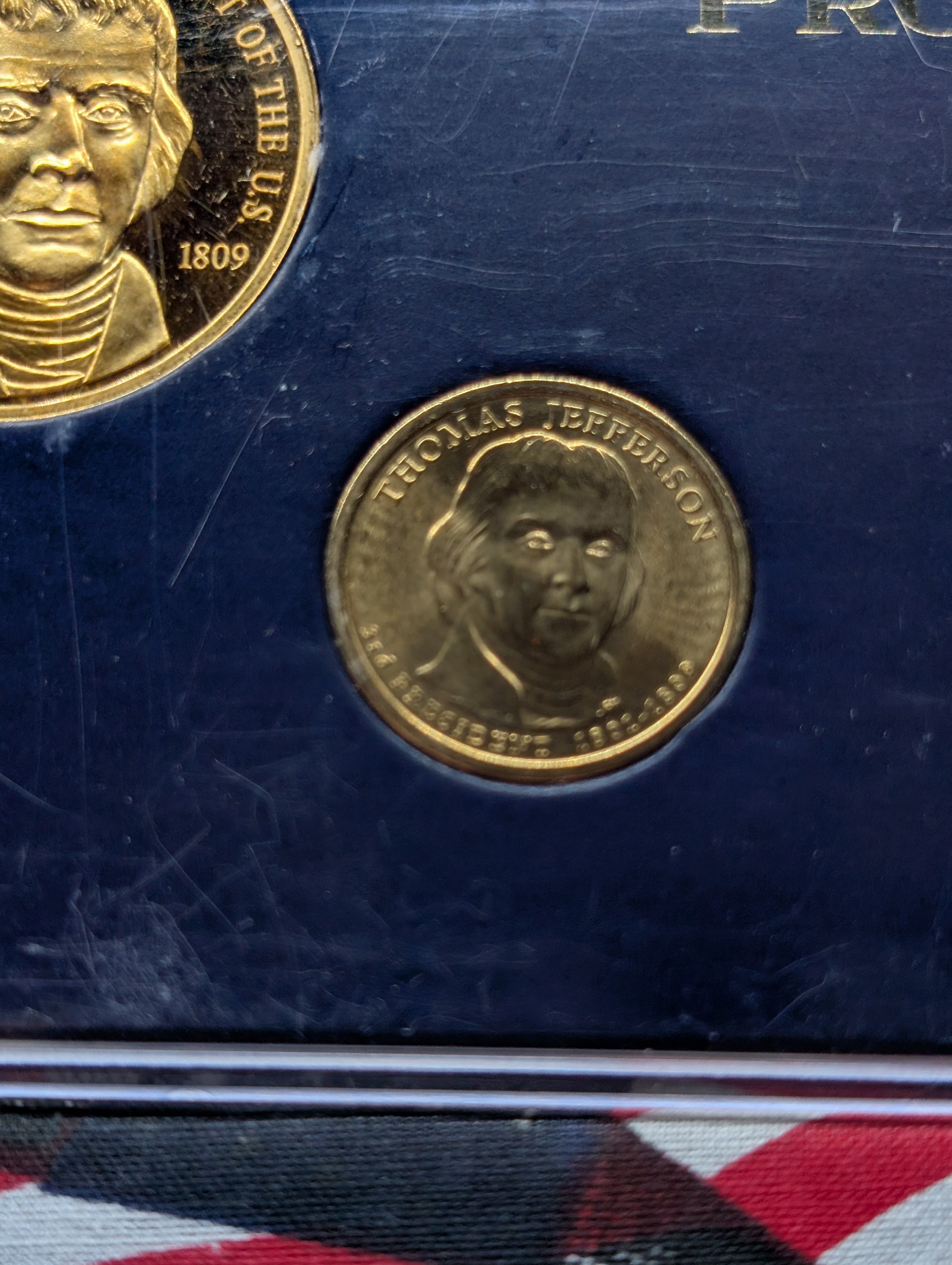 Thomas Jefferson Limited Edition Presidential Proof Set with Medal and Presidential Dollar