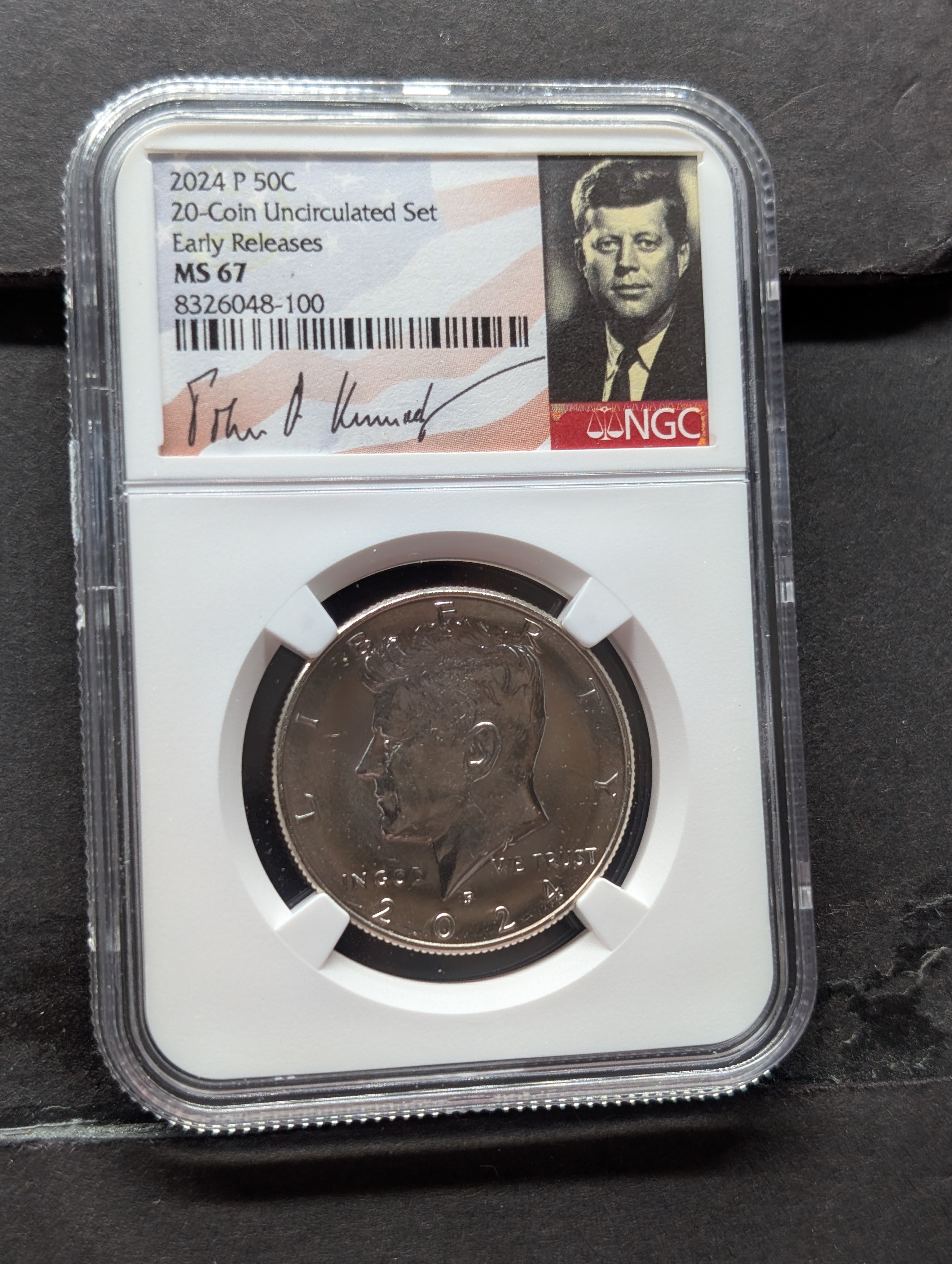 2024-P Kennedy Half Dollar - NGC MS67 w/ Signature Case - Early Release