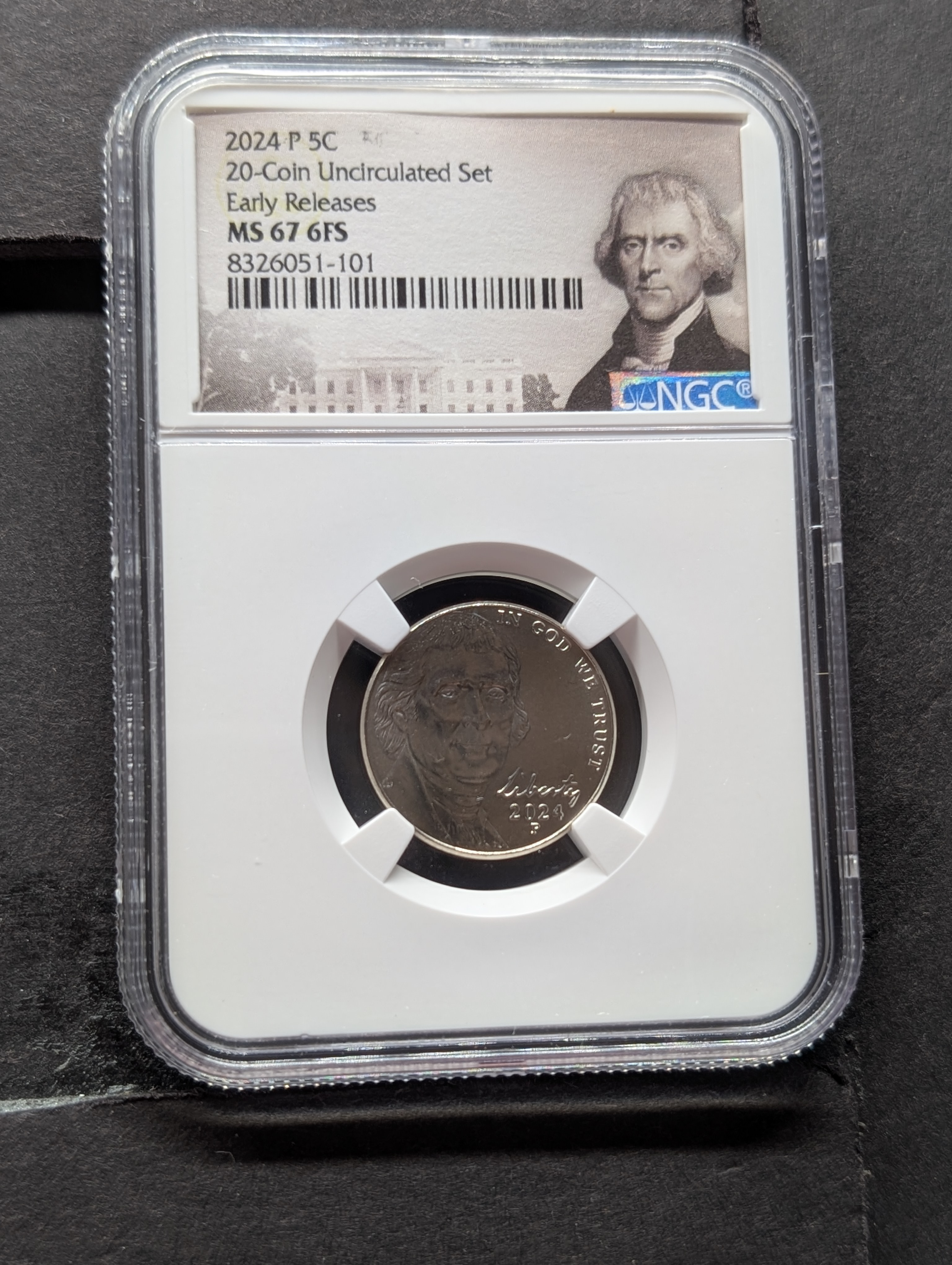 2024-P Jefferson Nickel - NGC MS67 6FS - Early Release