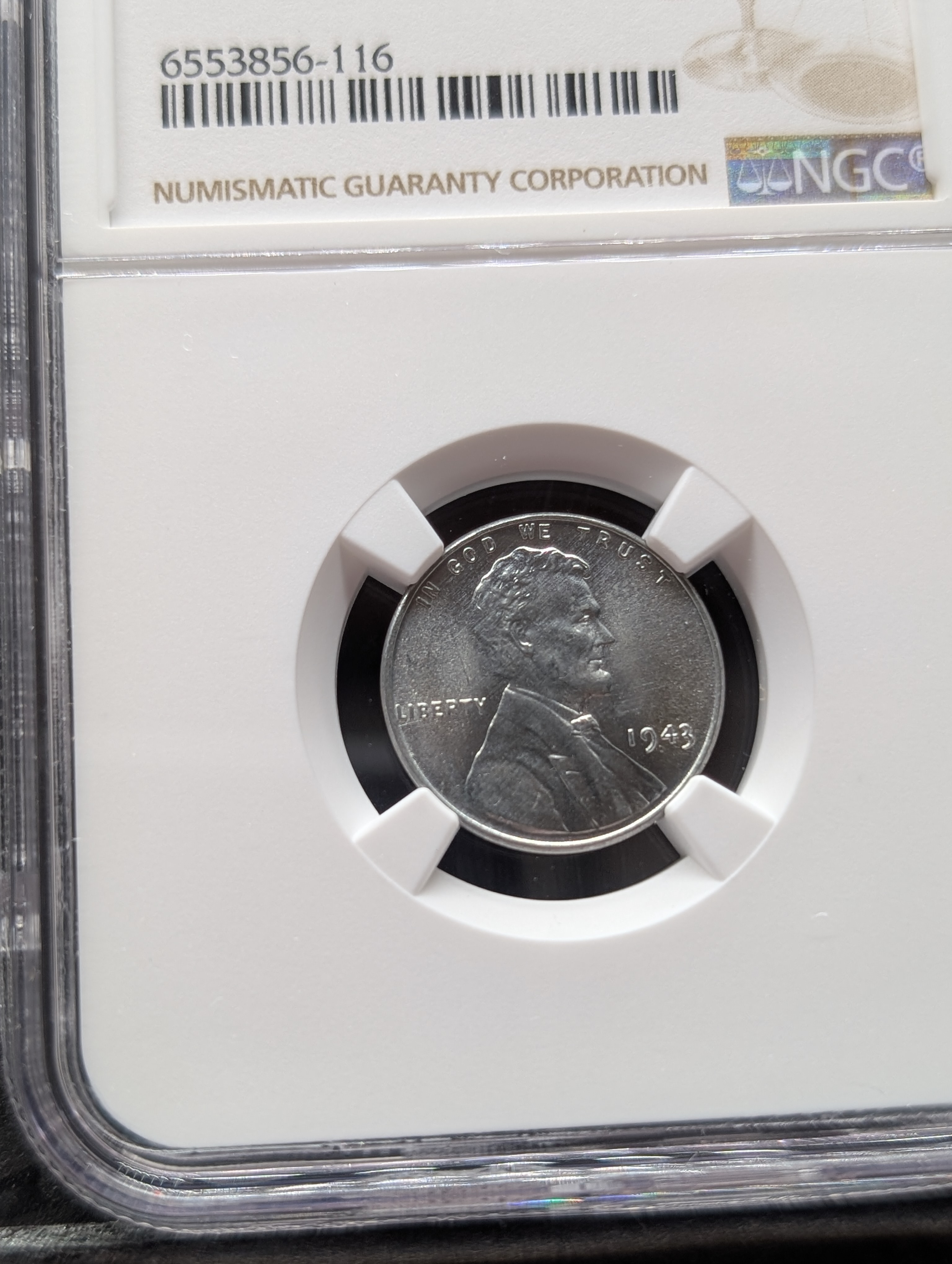 1943-P Lincoln Steel Wheat Cent - NGC MS66