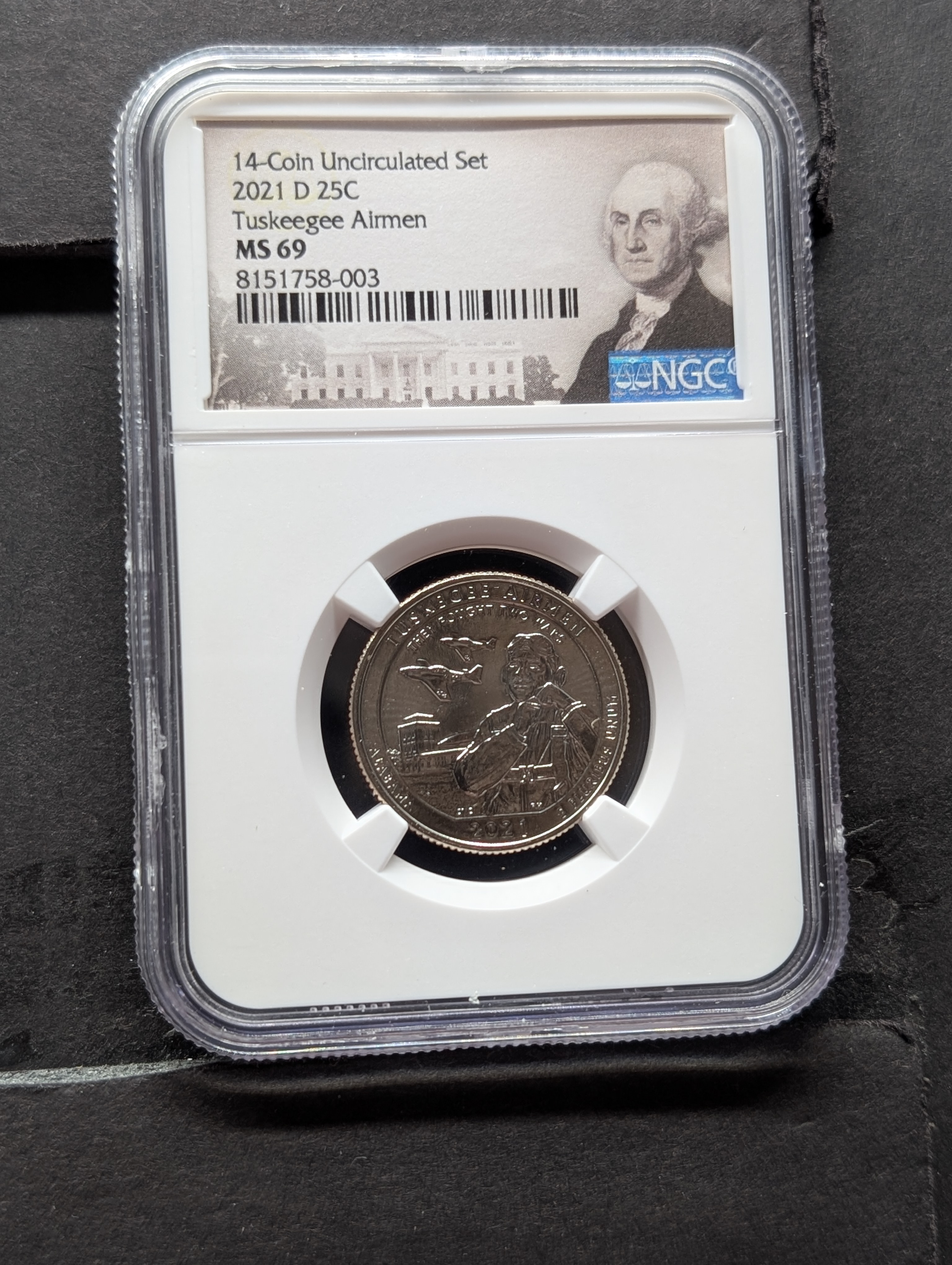 2021-D Tuskegee Airmen Quarter - NGC MS69
