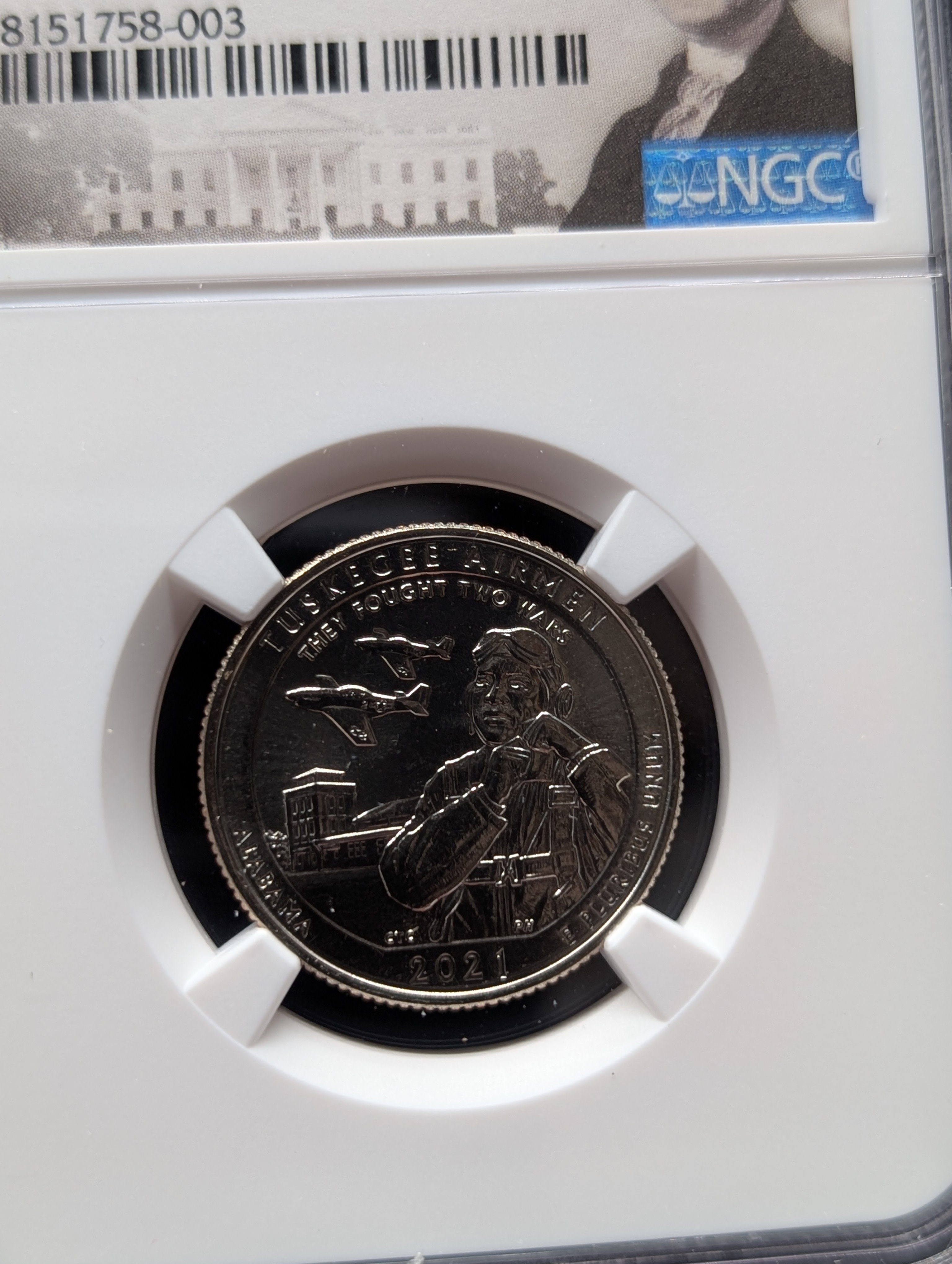 2021-D Tuskegee Airmen Quarter - NGC MS69