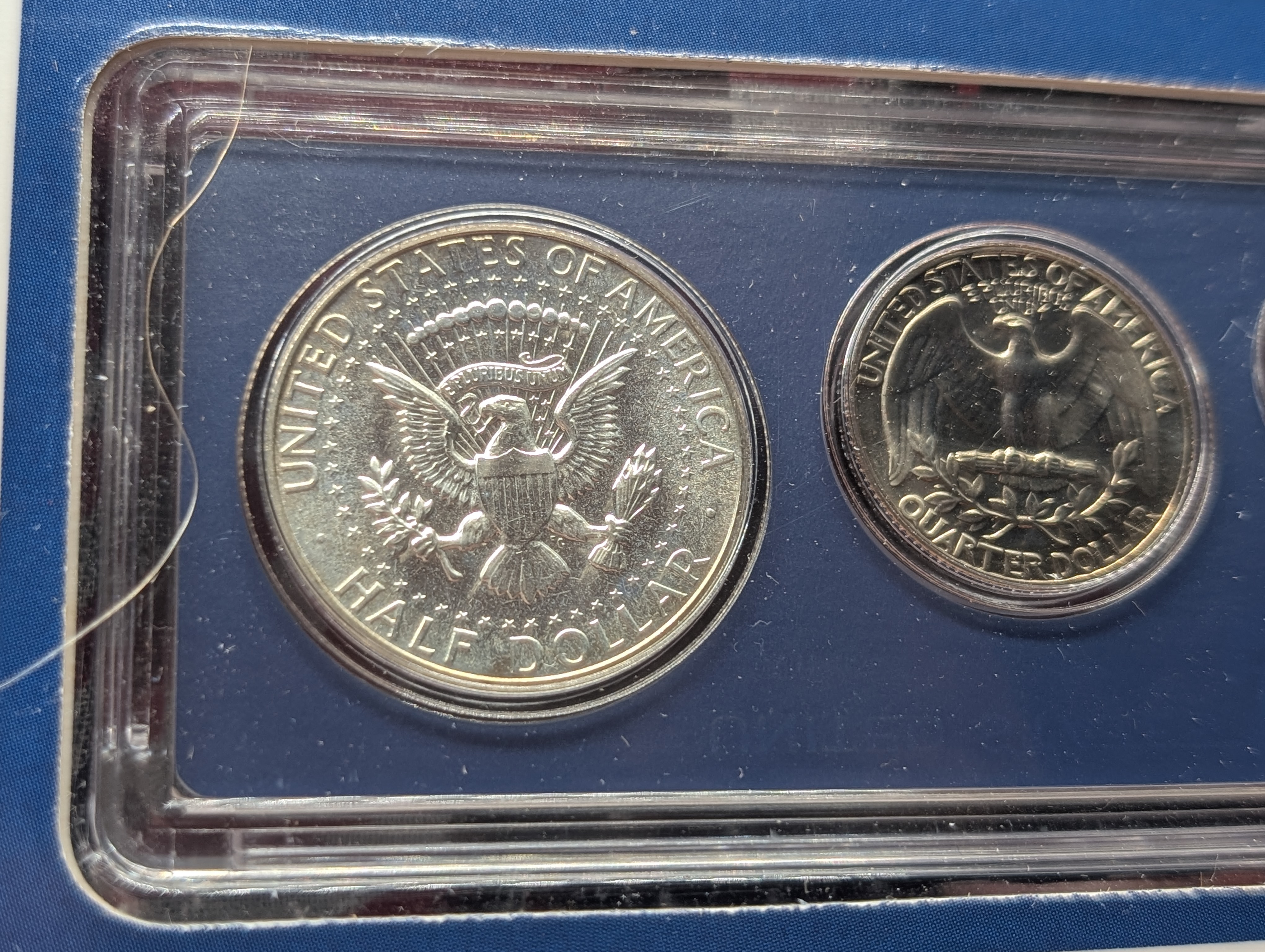 1966 Special Mint Set and Info Card Including 2 Stamps, Includes a 40% Kennedy Half Dollar