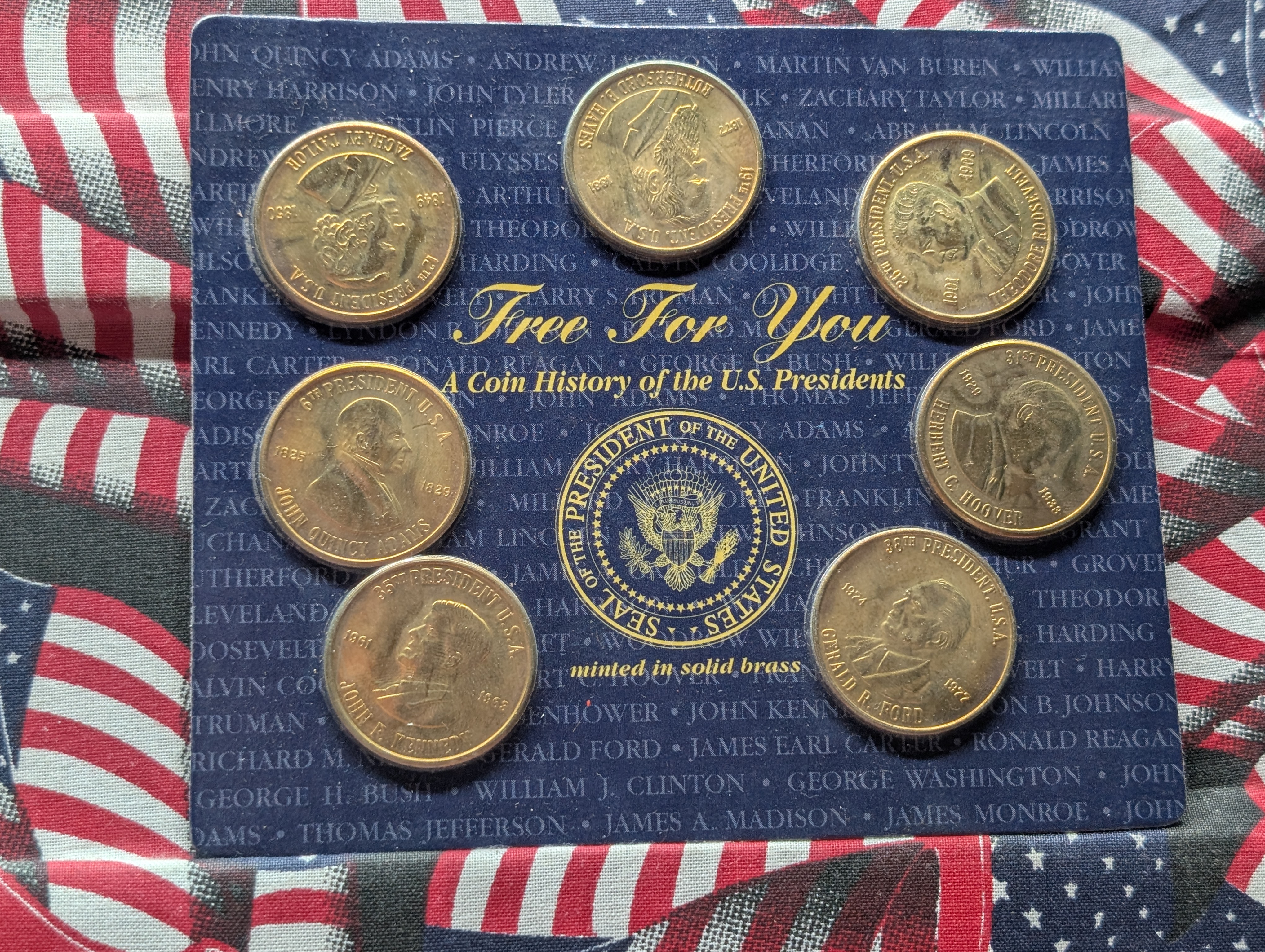 Free For You U.S. Presidential Commemorative Solid Brass Medals