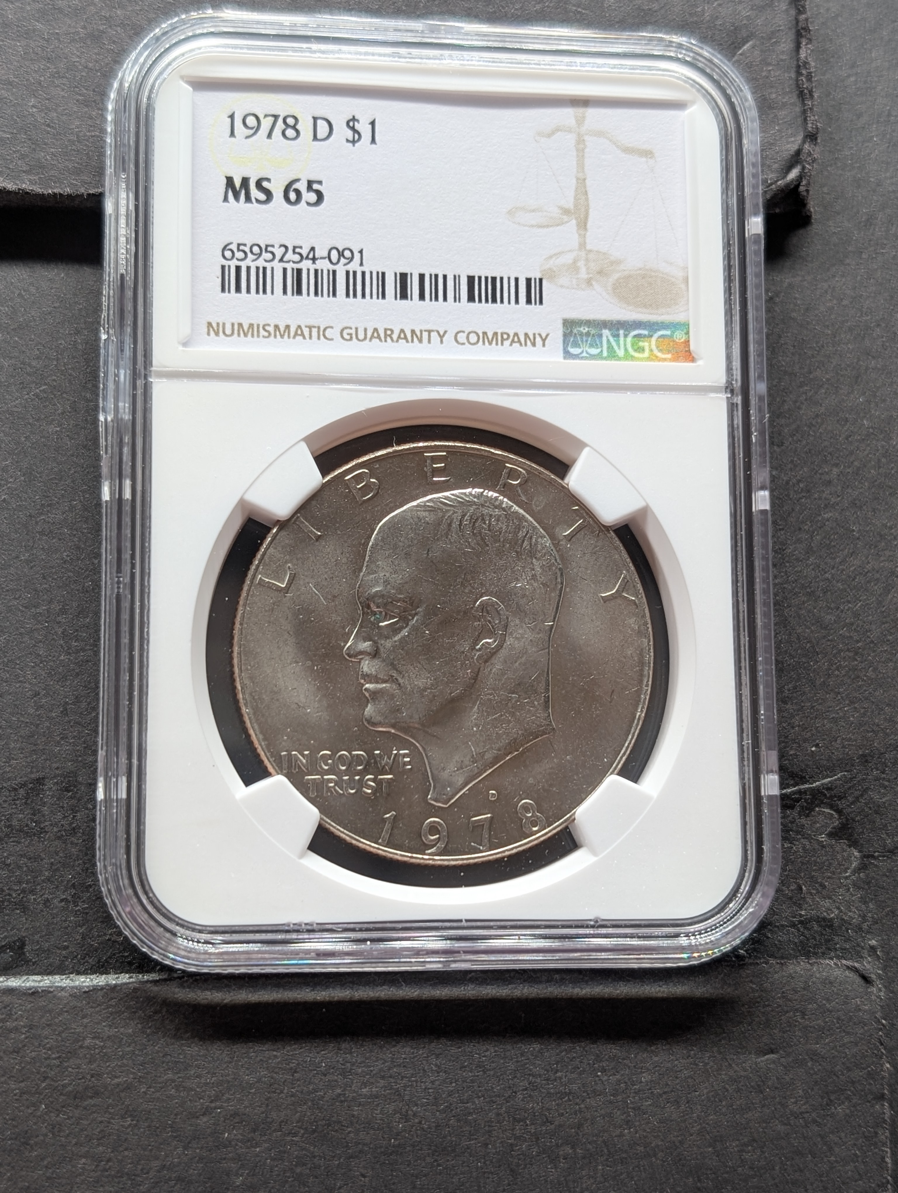 1978-D Eisenhower Dollar - NGC MS65
