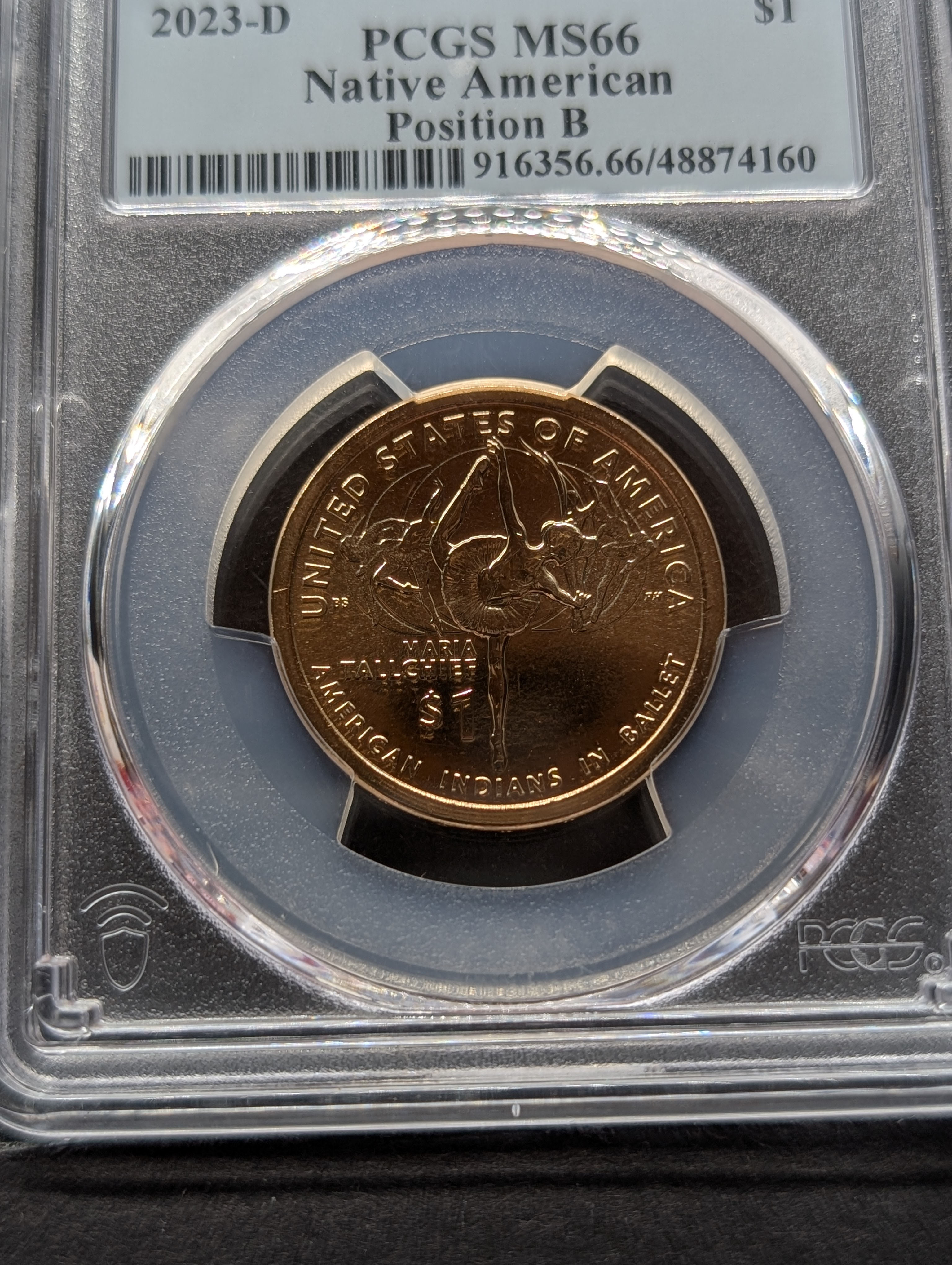 2023-D Native American (Maria Tallchief) Dollar - PCGS MS66 Position B - First Strike