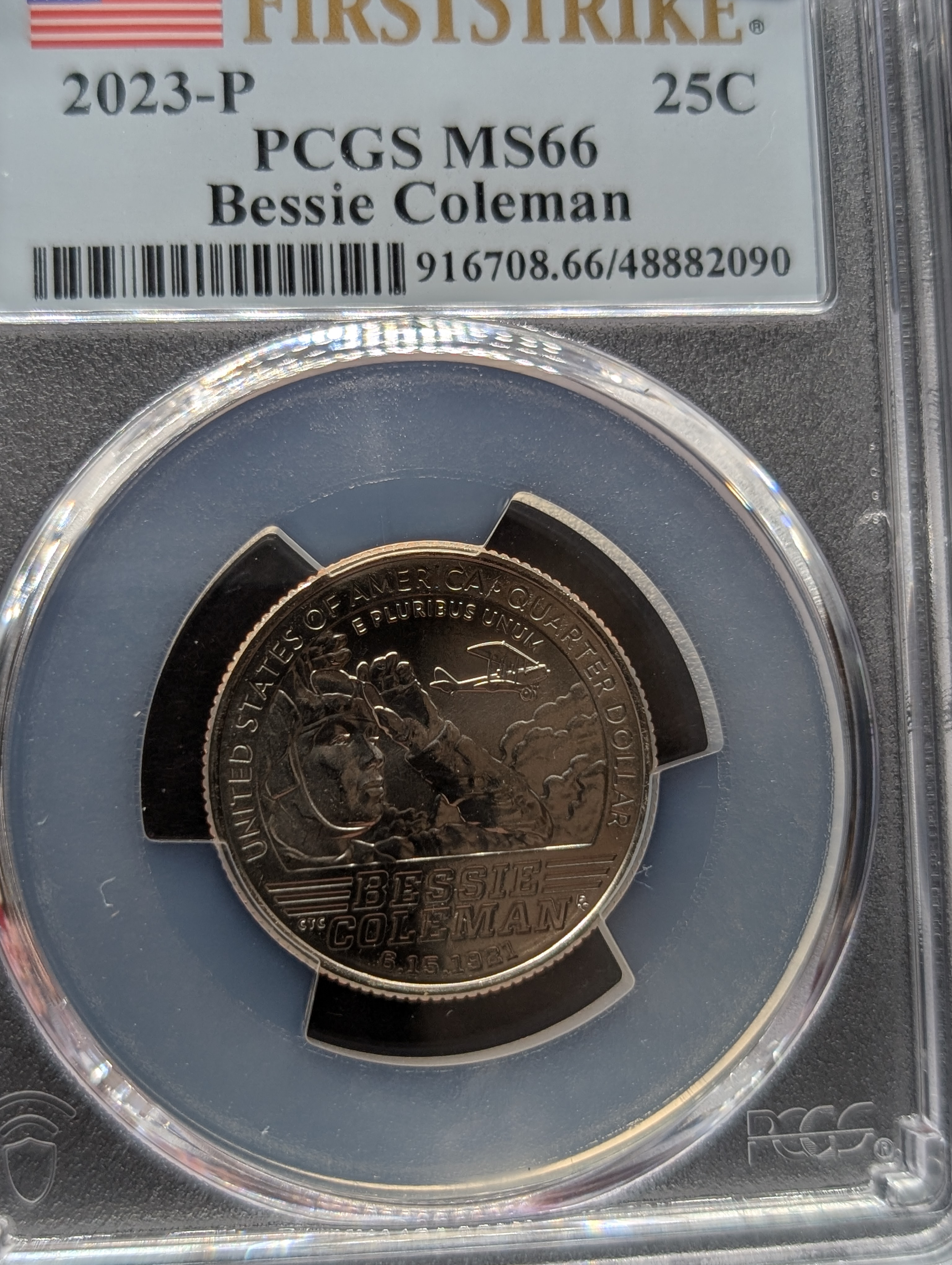 2023-P Bessie Coleman Quarter - PCGS MS66 - First Strike