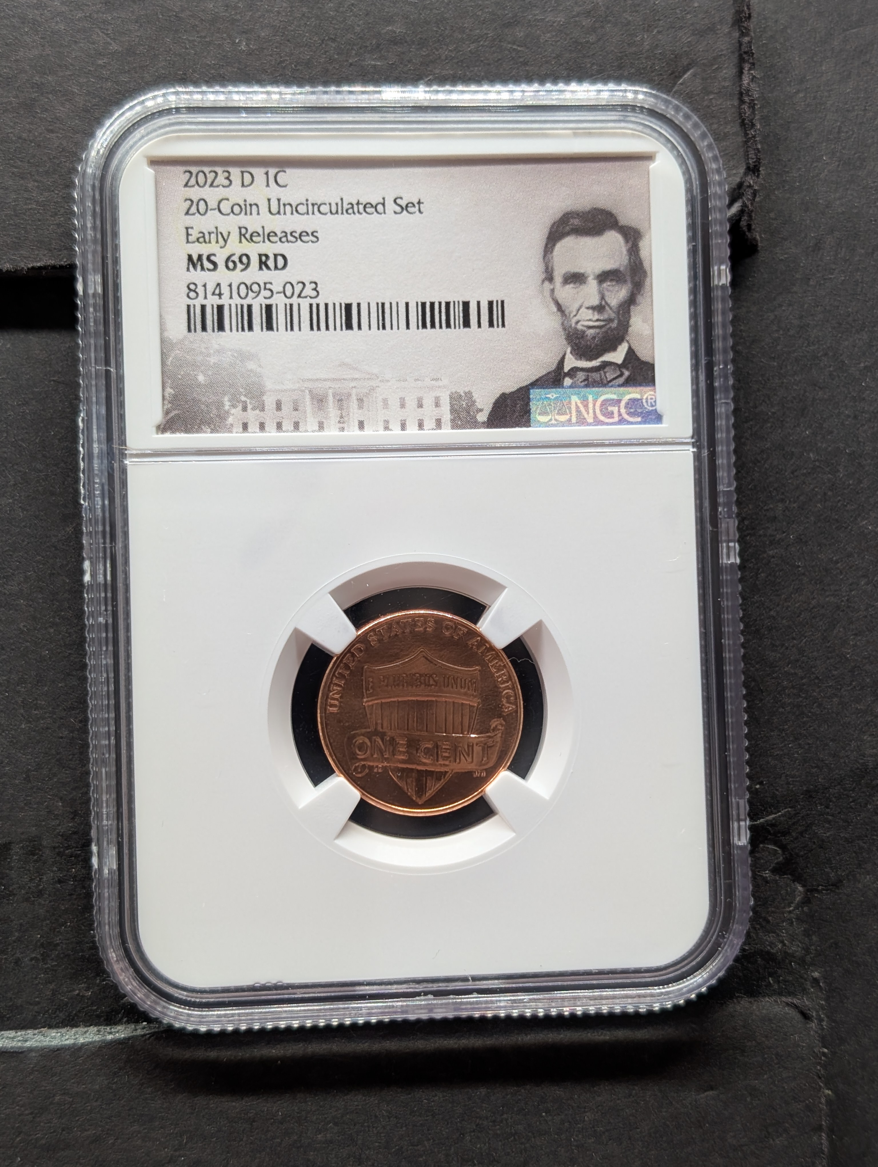 2023-D Lincoln Shield Cent - NGC MS69 RD - Early Release