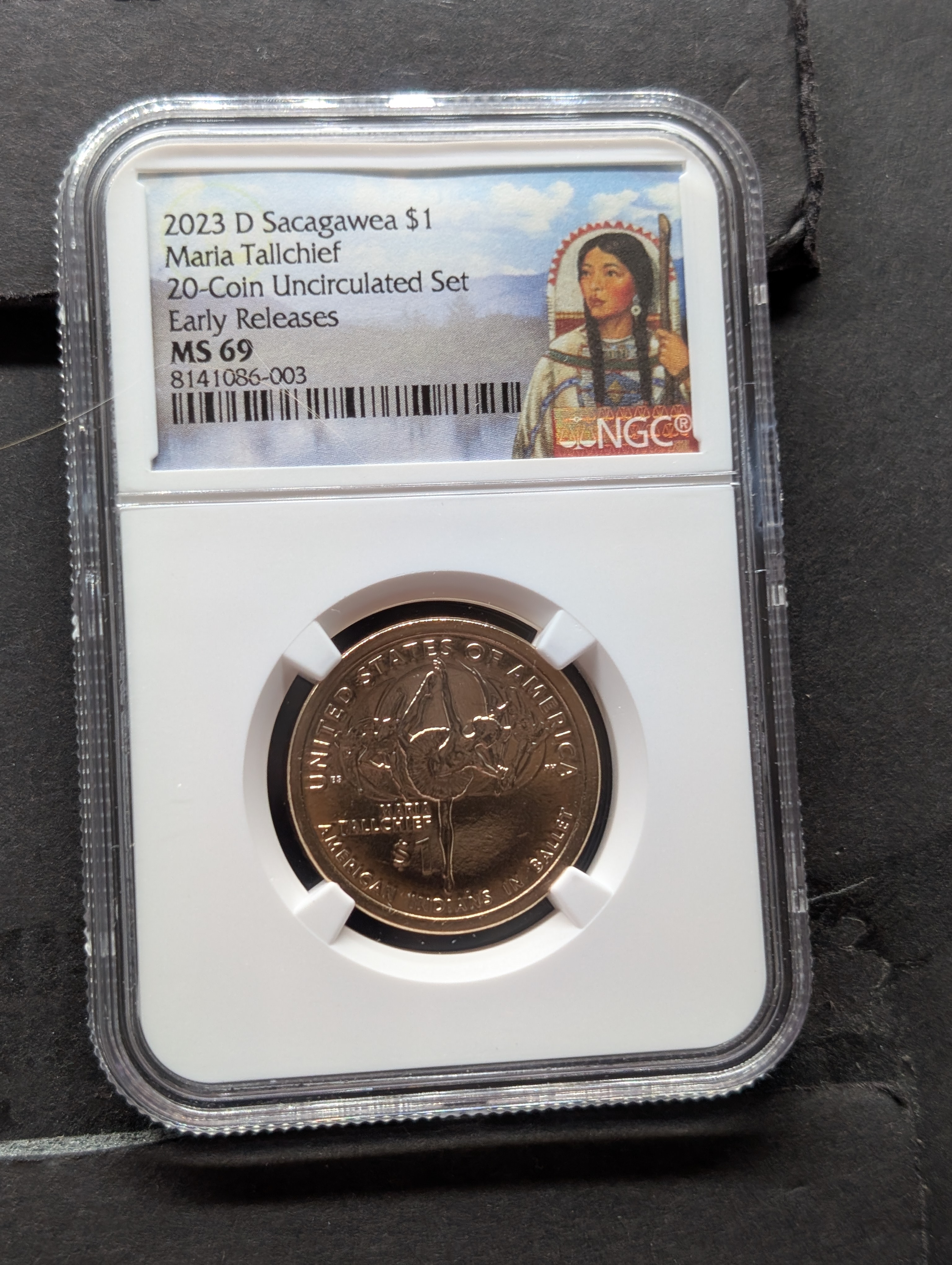 2023-D Native American (Maria Tallchief) Dollar - NGC MS69 - Early Release
