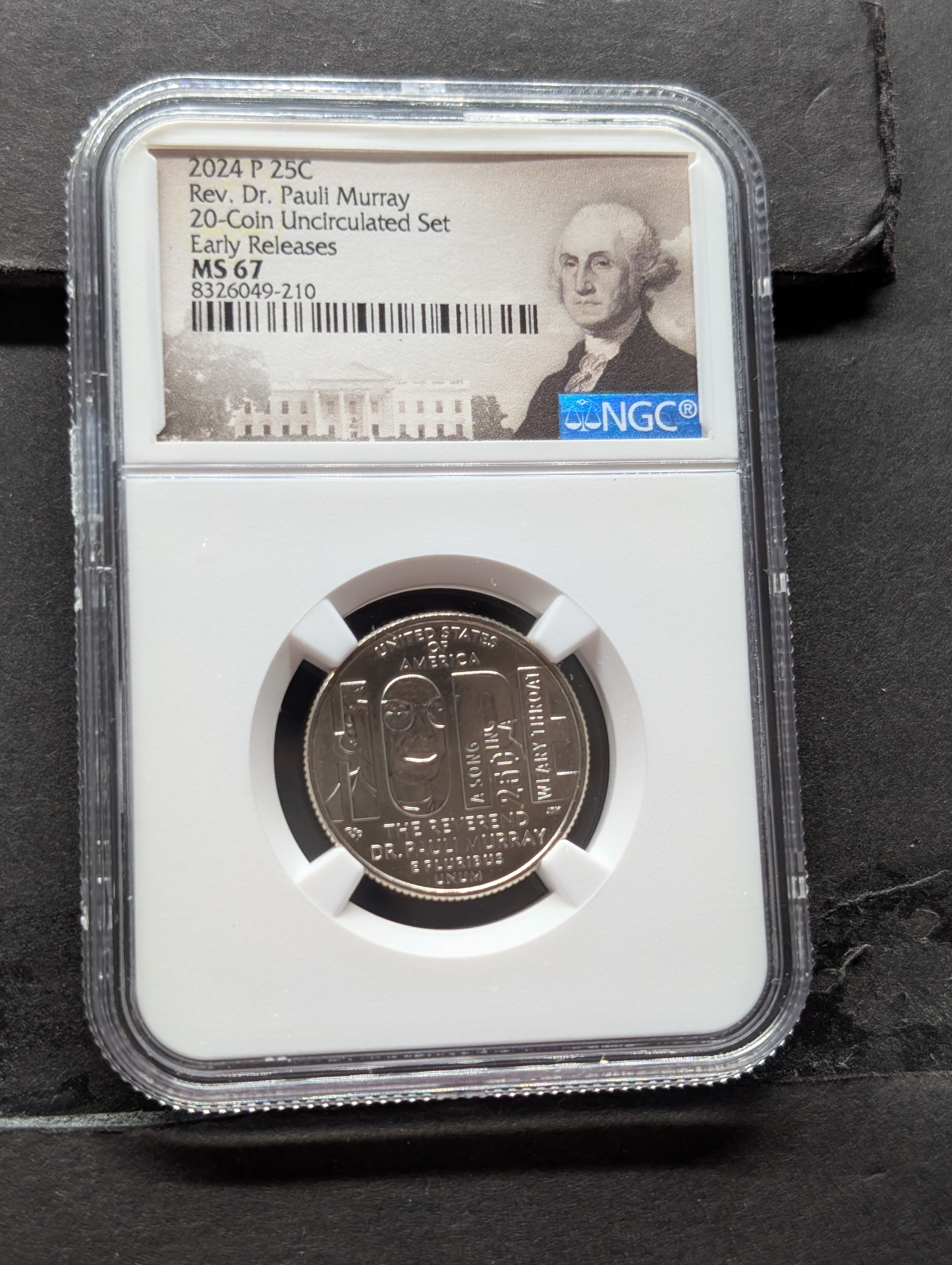 2024-P Rev. Dr. Pauli Murray Quarter - NGC MS67 - Early Release