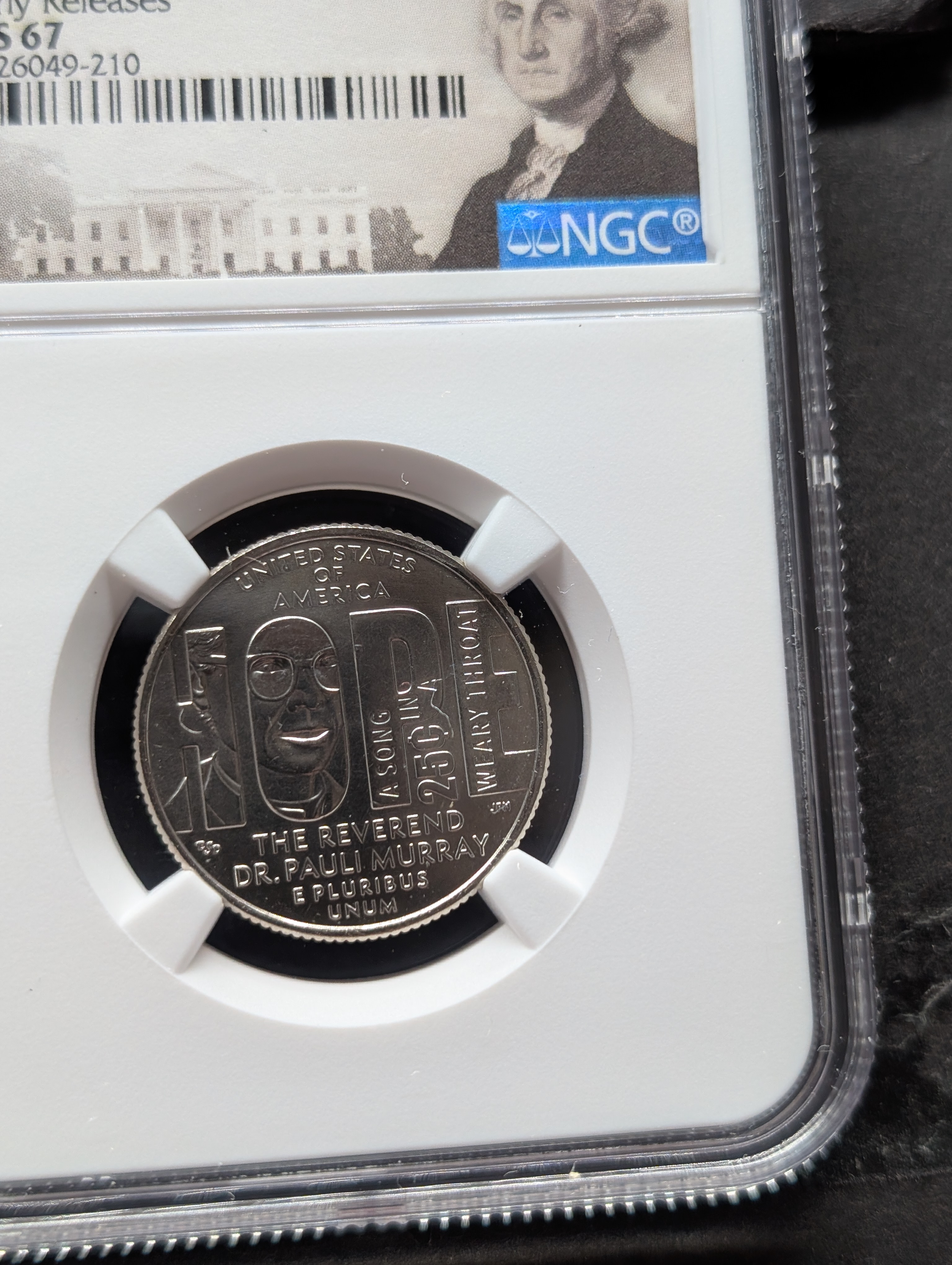 2024-P Rev. Dr. Pauli Murray Quarter - NGC MS67 - Early Release