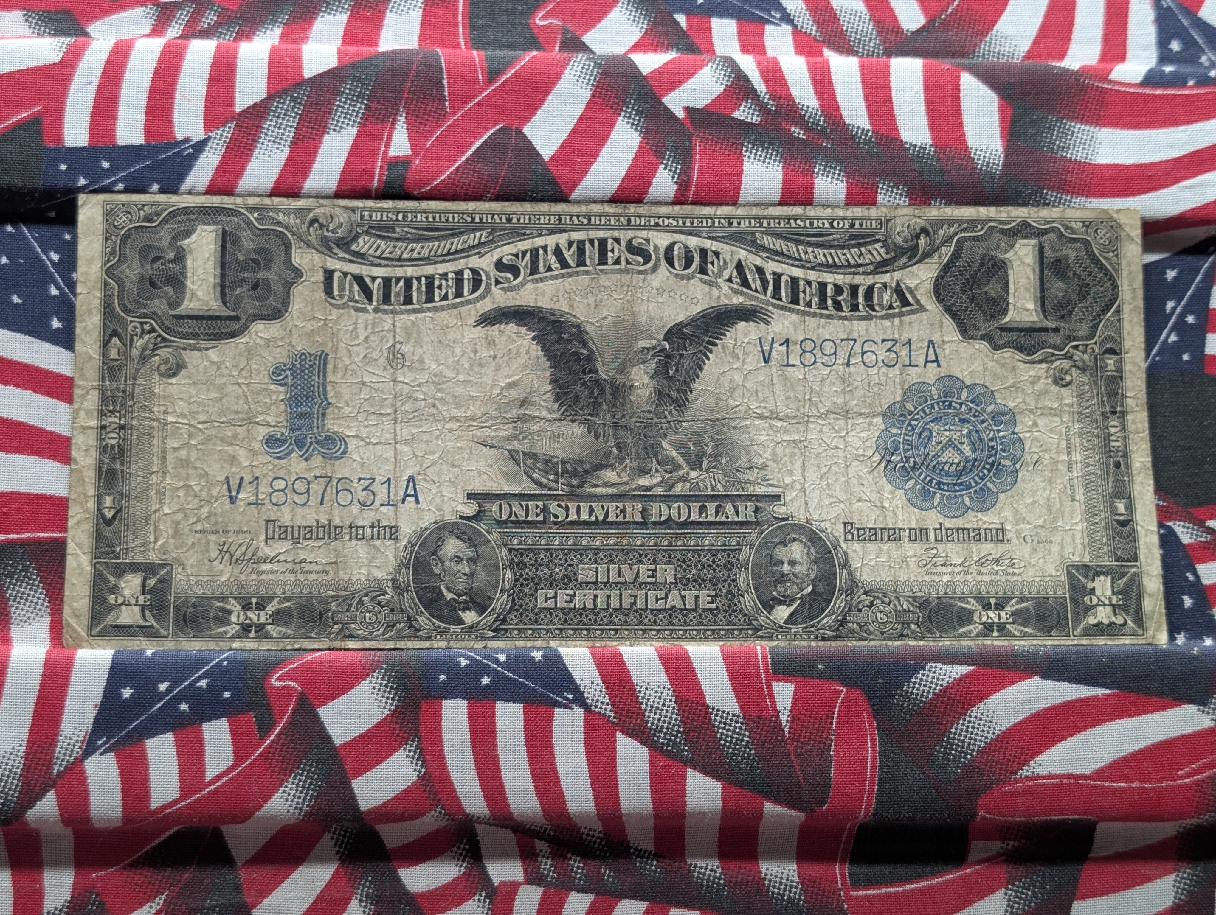 1899 Series Black Eagle $1 Silver Certificate - Classic Design - Very Fine
