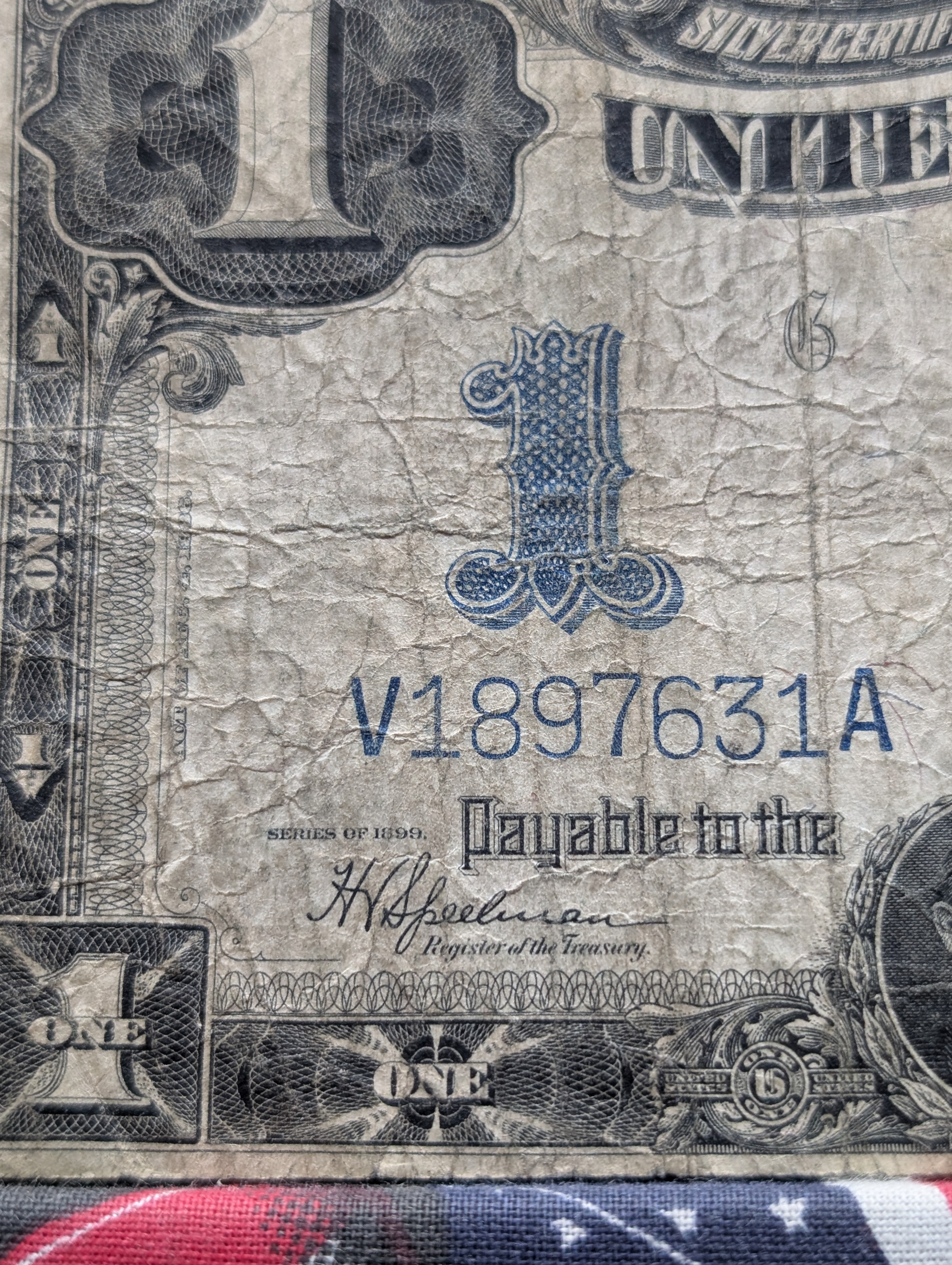 1899 Series Black Eagle $1 Silver Certificate - Classic Design - Very Fine