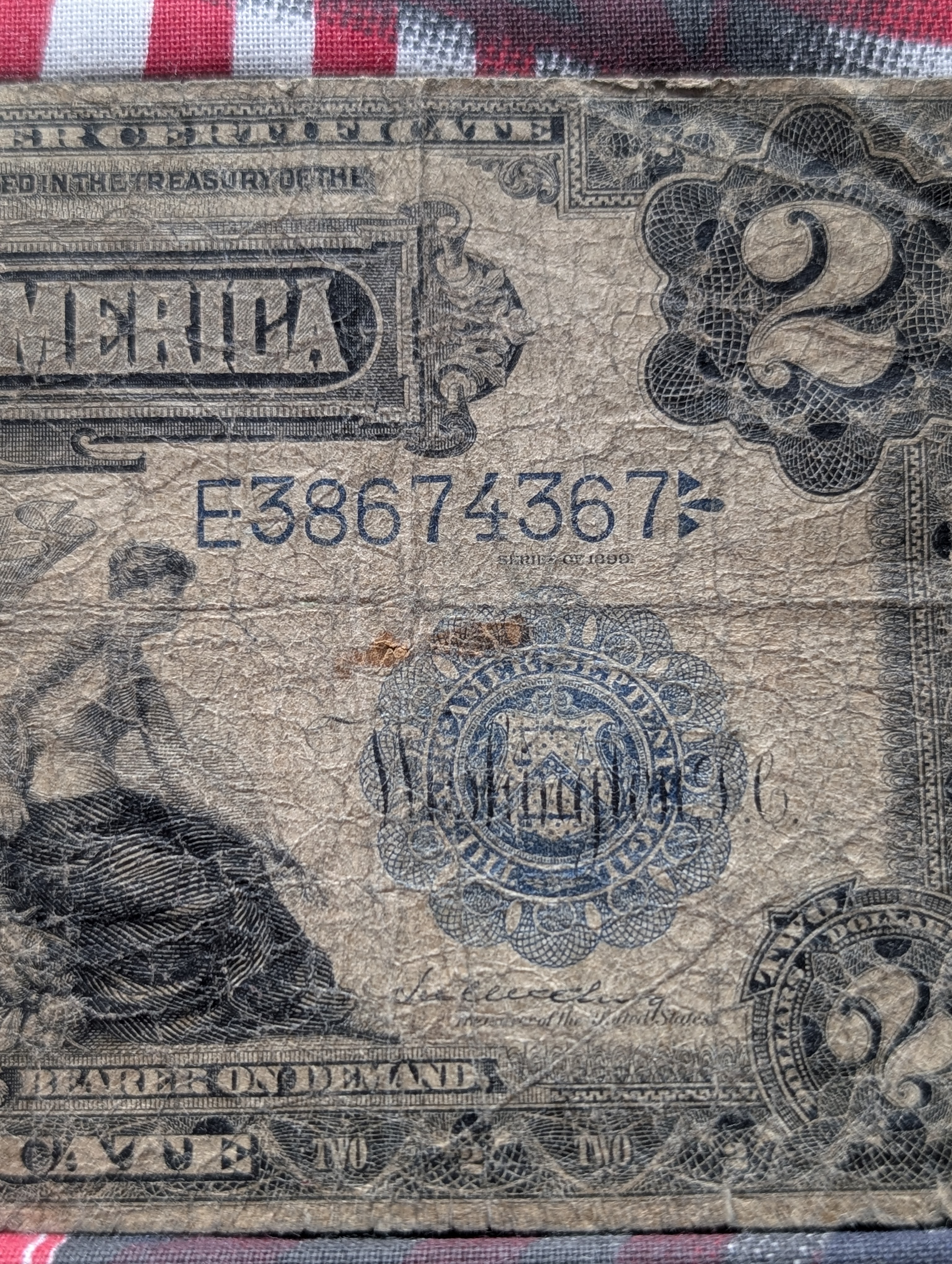 1899 Series $2 Silver Certificate - Friedburg 252.