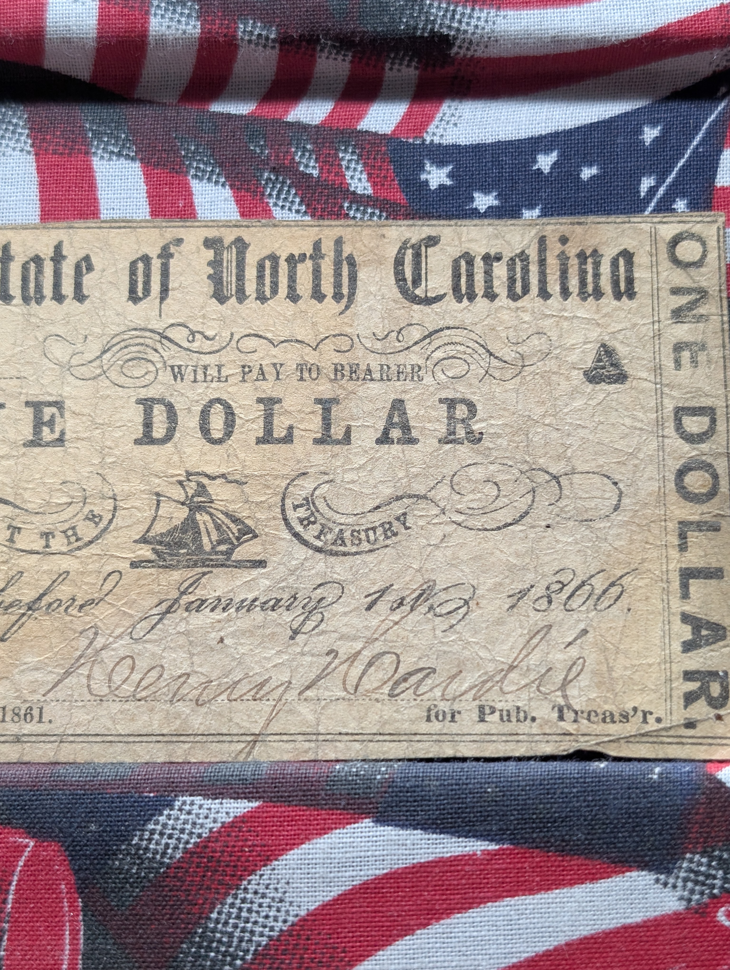 Oct 20, 1861 State of North Carolina $1 - Nice VF - Civil War.