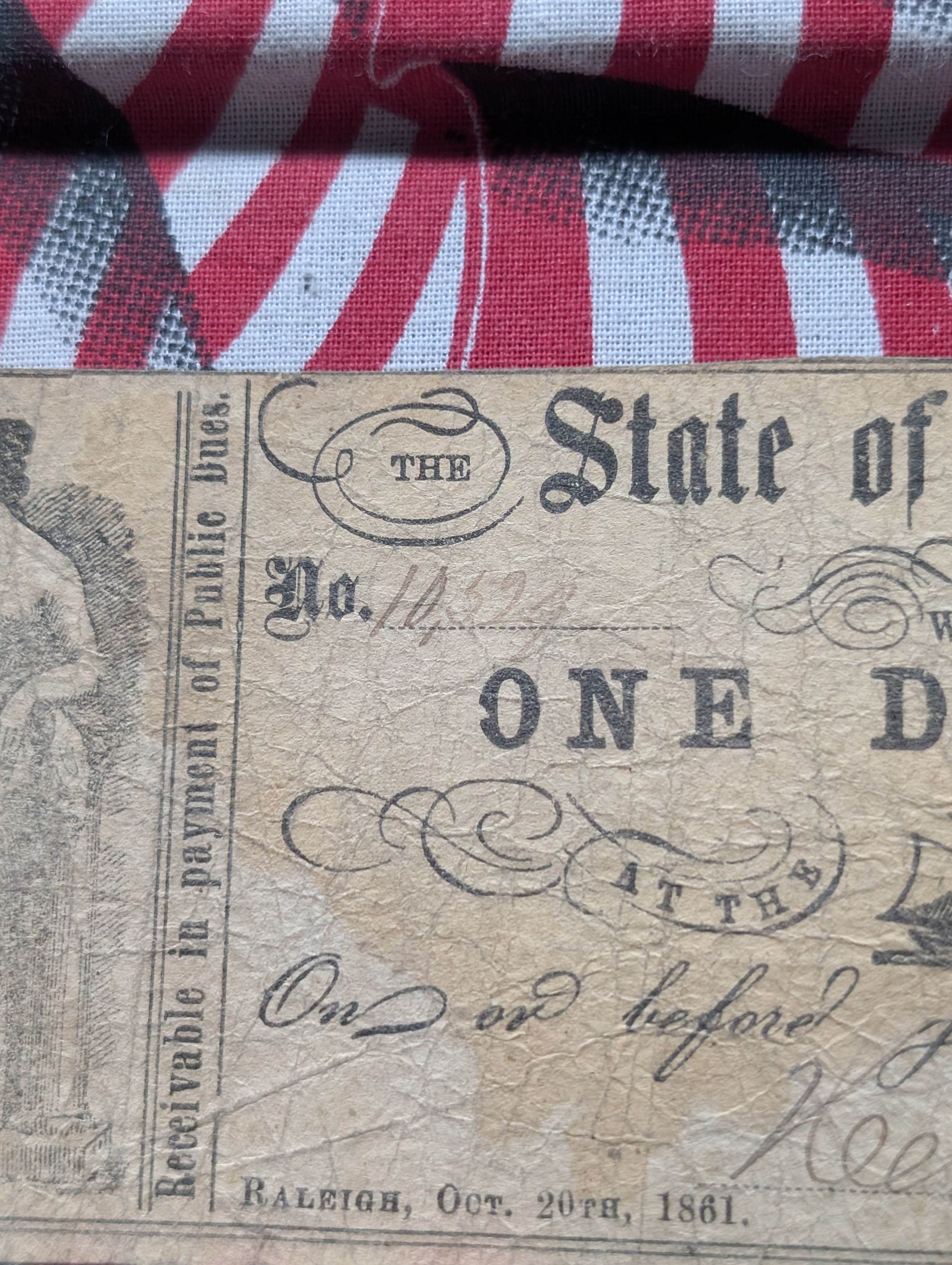 Oct 20, 1861 State of North Carolina $1 - Nice VF - Civil War.