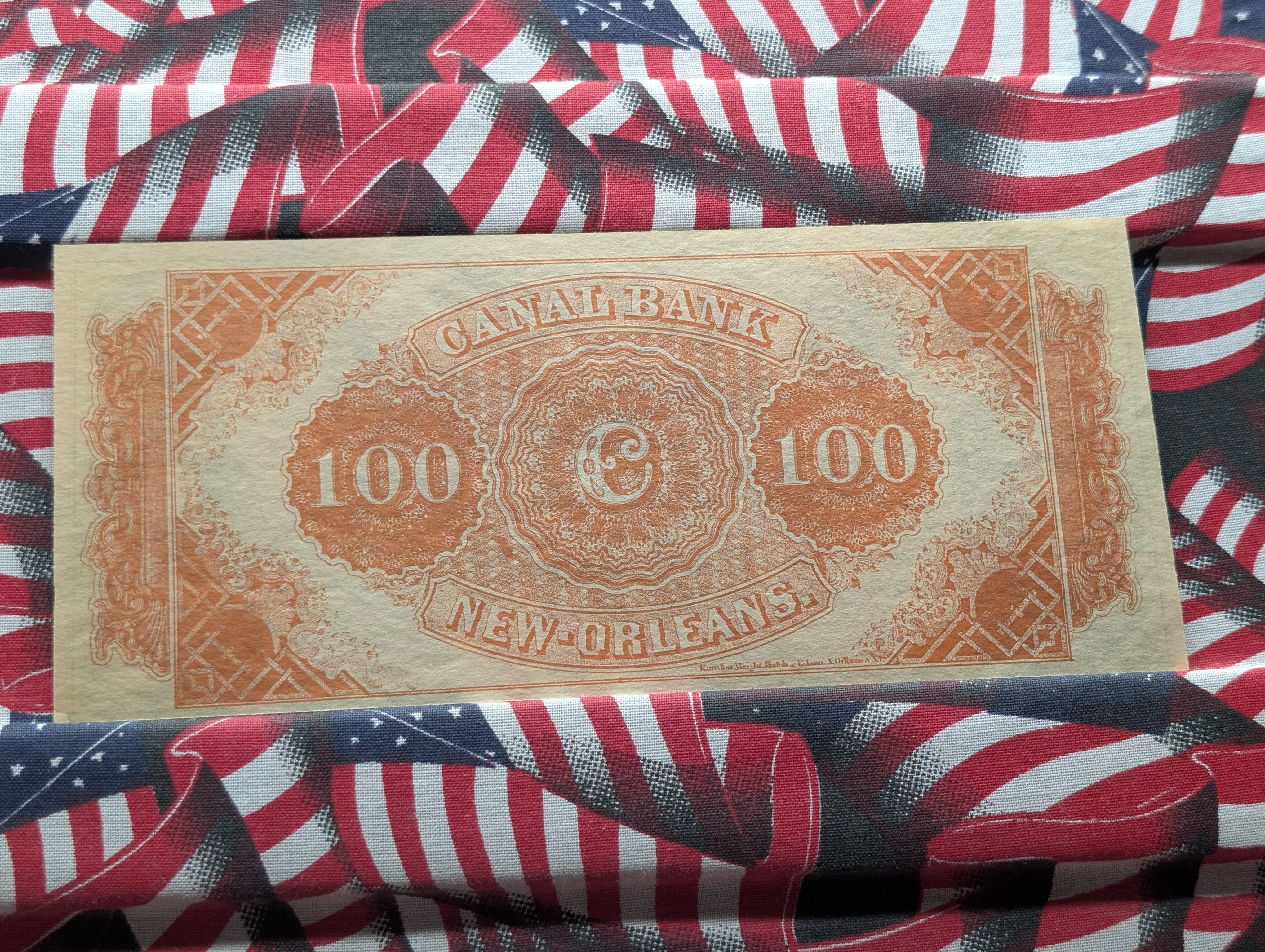 18XX (1840s) Canal Bank Louisiana at New Orleans Remainder $100 Note - Choice Crisp Unc. Red Back
